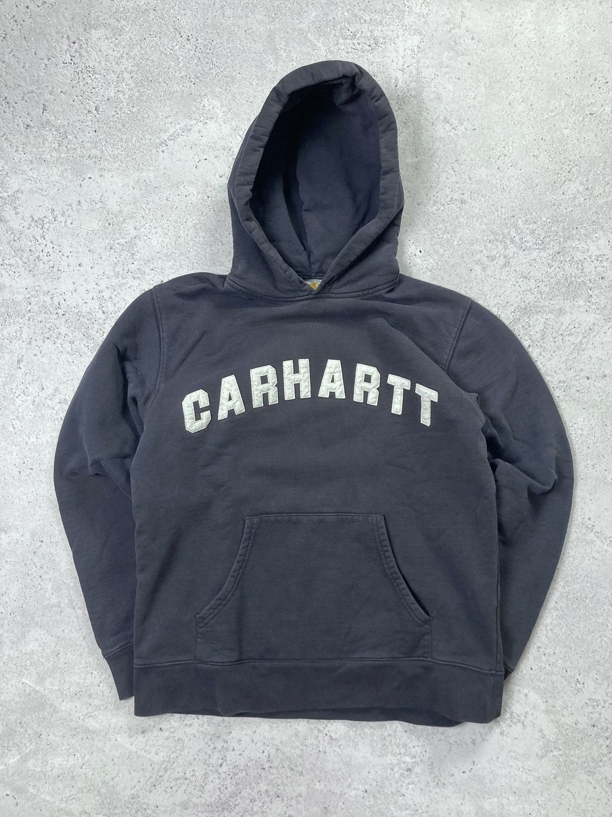 Pre-owned Carhartt X Vintage 90's Carhartt Faded Hoodie In Black