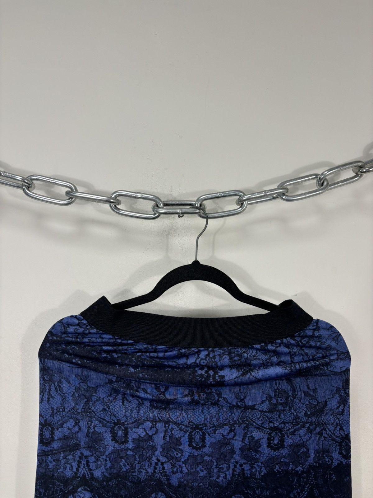 Diesel Diesel Women’s NEW Blue/Black Lace-Print Viscose Maxi Skirt Size 32" / US 10 / IT 46 - 3 Thumbnail