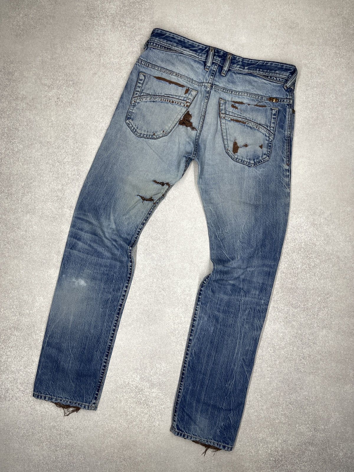 Diesel Diesel IAKOP Ripped Denim Jeans Blue Made in Italy Size US 30 / EU 46 - 1 Thumbnail