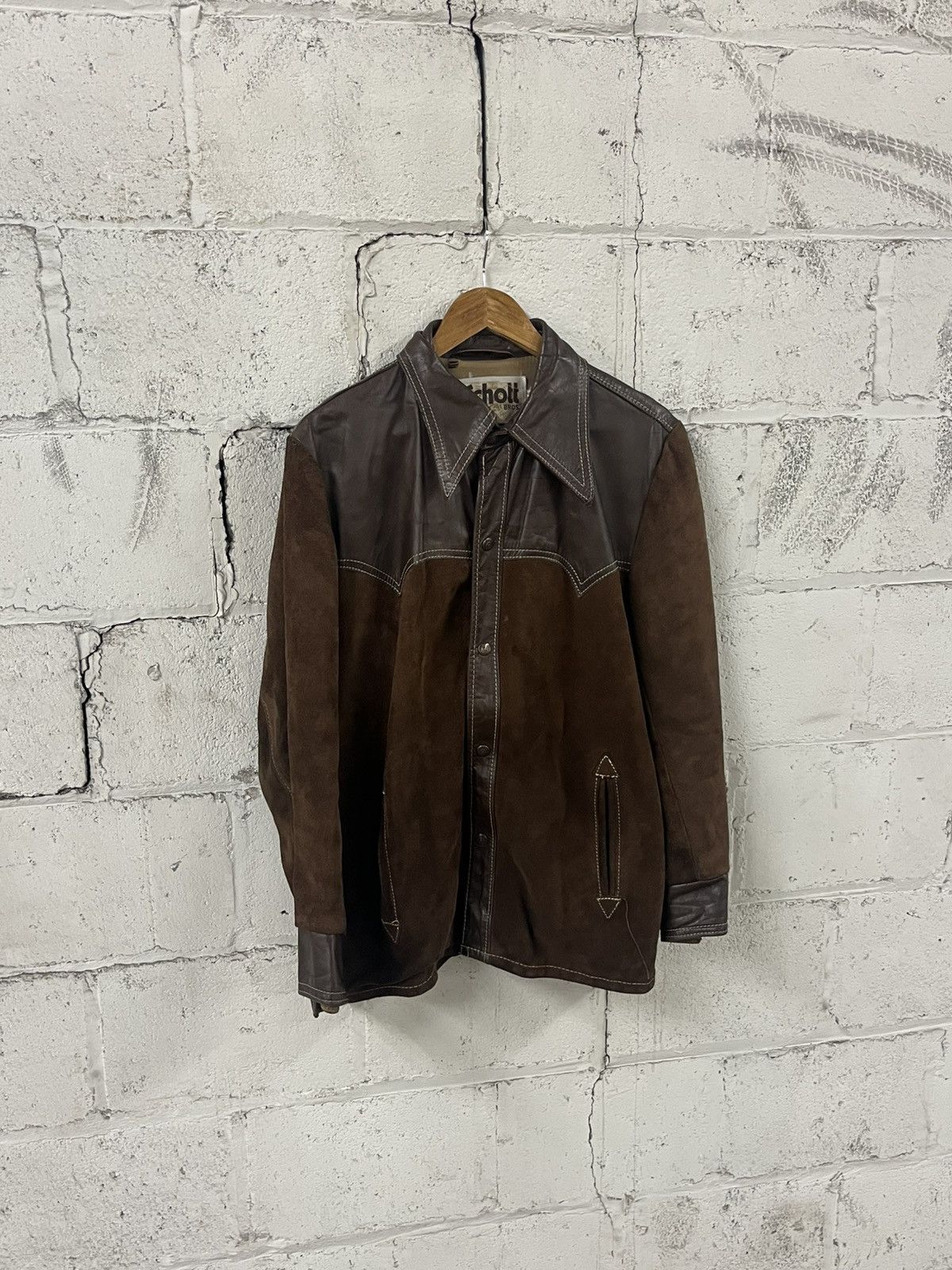 Schott Shott vintage rancher jacker rare suede brown 70s Size US XL / EU 56 / 4 - 2 Thumbnail