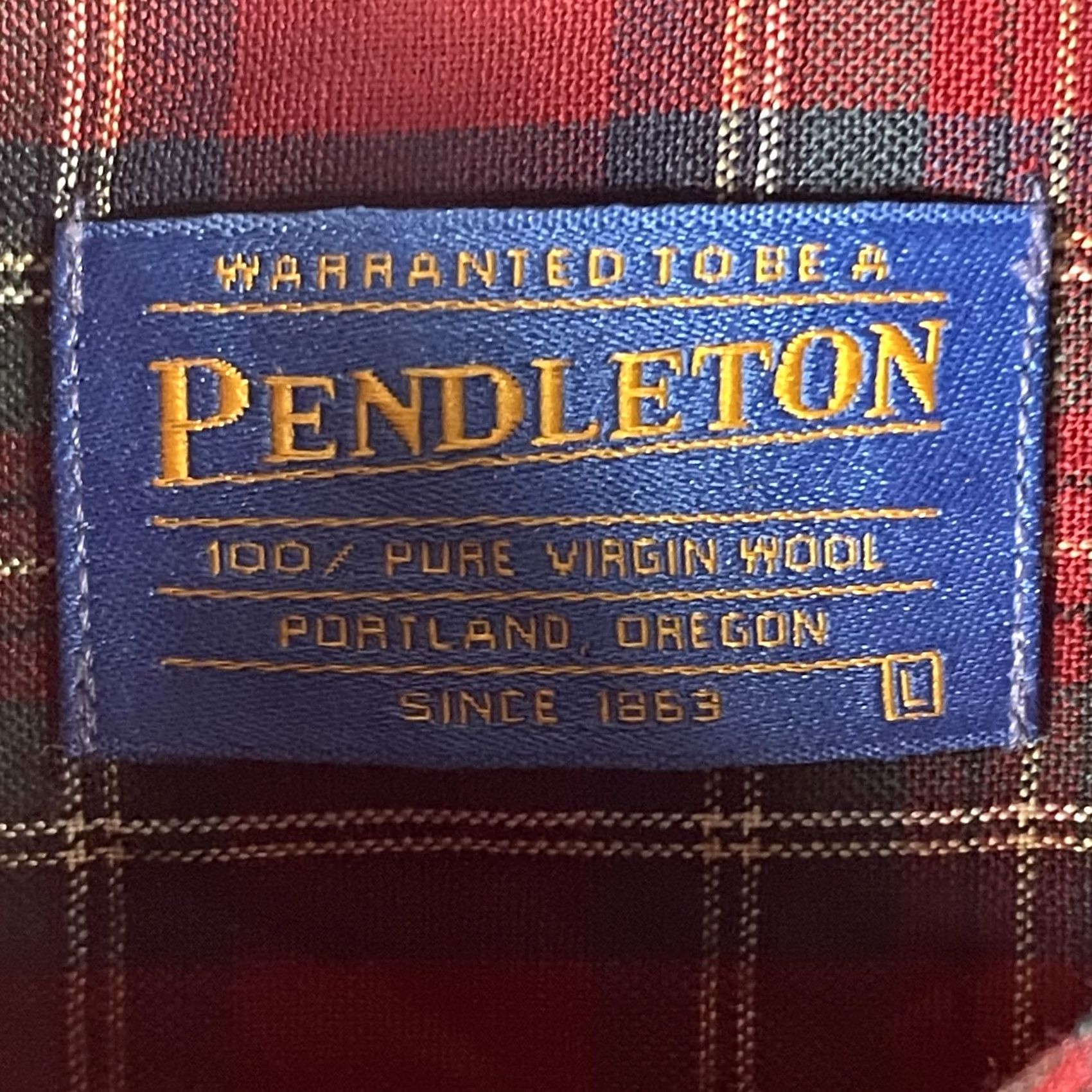 Pendleton VINTAGE Pendleton Shirt Mens Large Wool Plaid Button-Down Sir Pendleton Heritage 90s Classic Block Red Green Navy Long Sleeve Button Up Mens Size US L / EU 52-54 / 3 - 5 Thumbnail