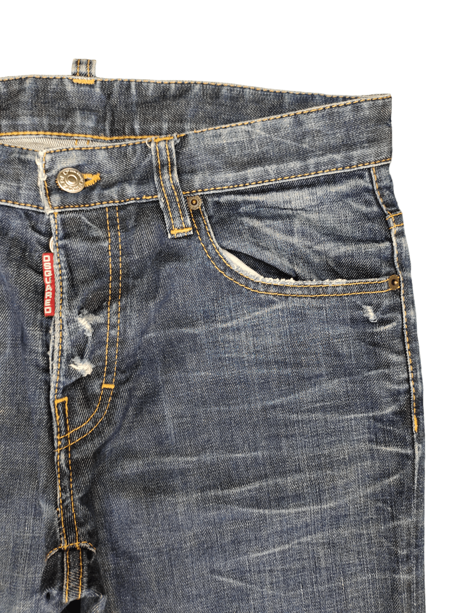 Dsquared2 Vintage Dsquared Ripped Clawmark Denim Cropped Jeans Size US 32 / EU 48 - 3 Thumbnail