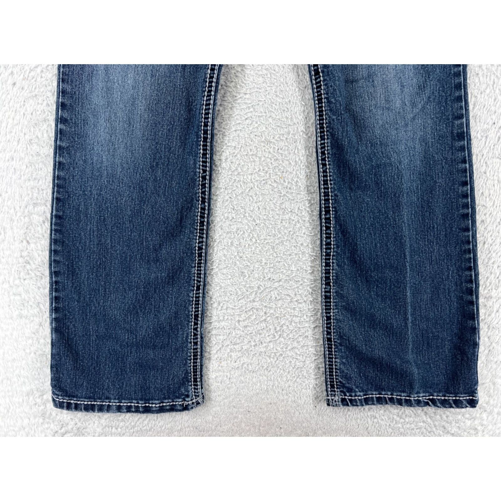 Nine West Nine West Jeans Womens 8 Blue Denim Straight Regular Mid Rise 5-Pocket Logo Embellished Bling-Detail Denim Pants Women's Jeans Size 30" / US 8 / IT 44 - 5 Thumbnail