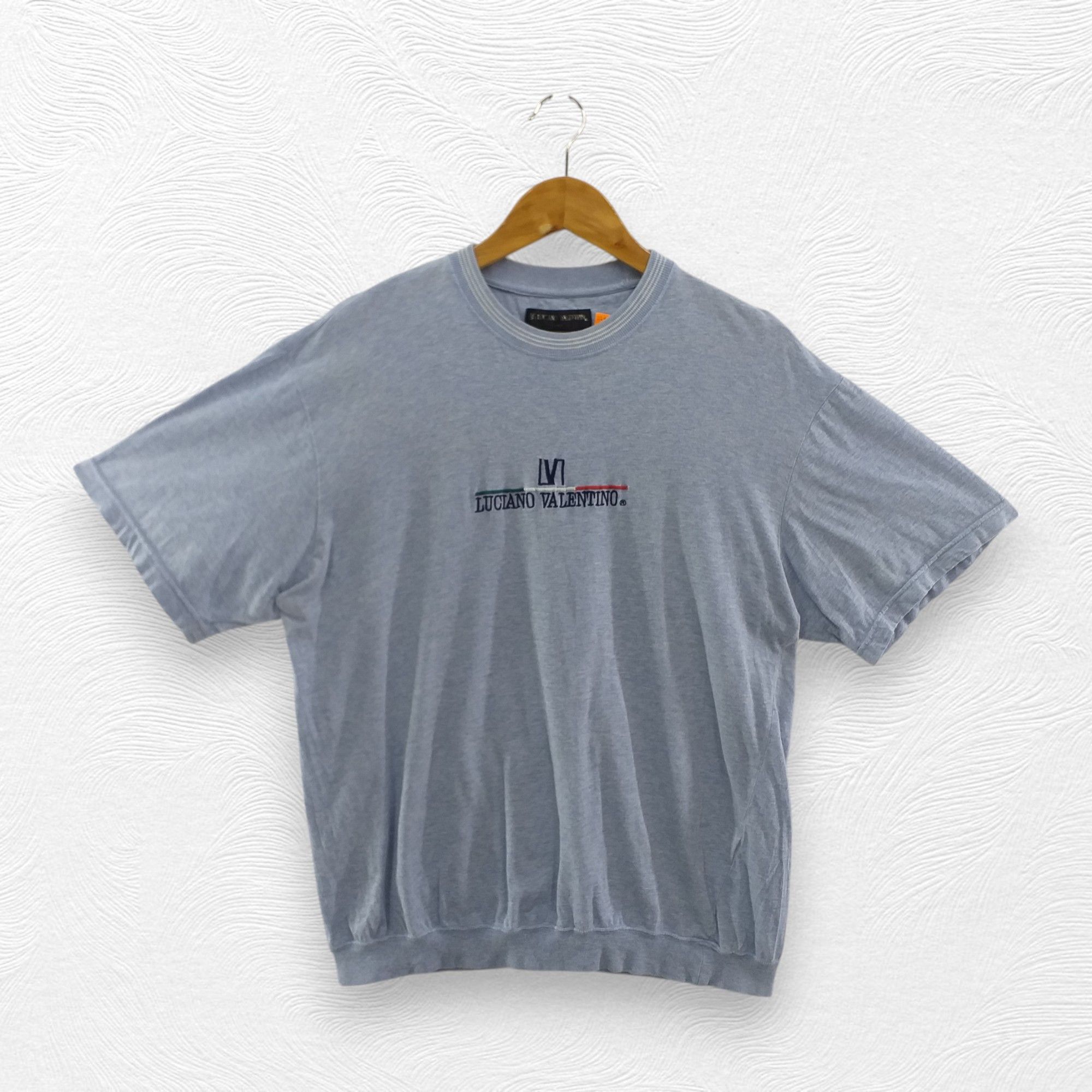 Japanese Brand Luciano Valentino Signature Italian Designer TShirt -G003 Size US L / EU 52-54 / 3 - 1 Thumbnail