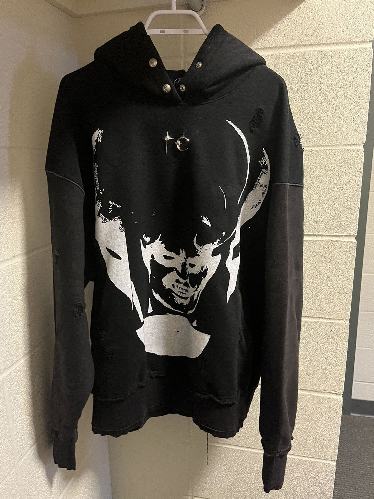 Pre-owned Thug Club Demon Hoodie In Black