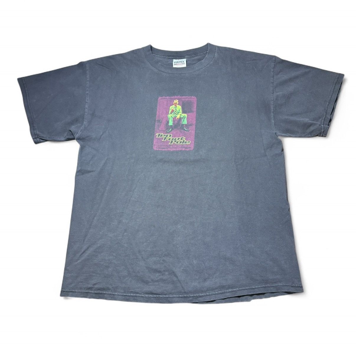 Tultex 90s Ten Foot Pole “Latex Is My Business” Promo Band Tee Size US XL / EU 56 / 4 - 1 Thumbnail