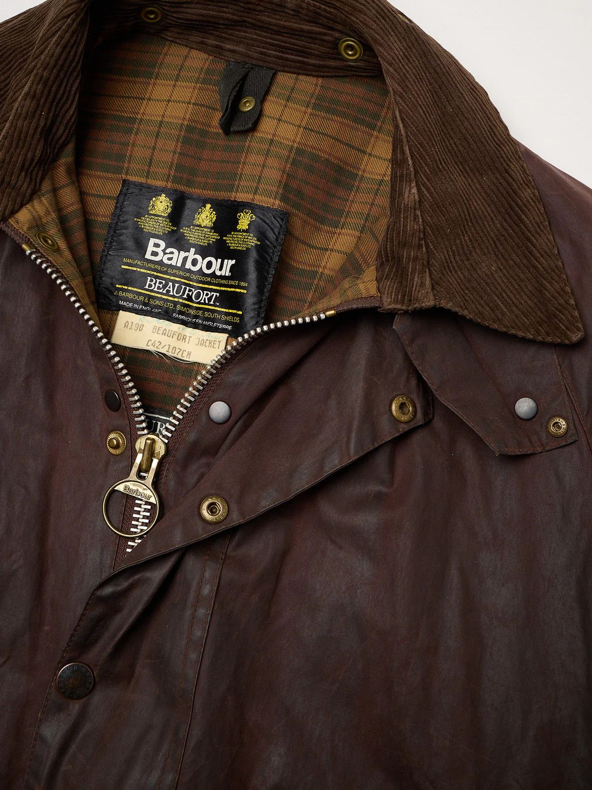 Barbour Vintage BARBOUR Beaufort Motorcycle Wax Jacket 3 Crest Size US L / EU 52-54 / 3 - 4 Thumbnail