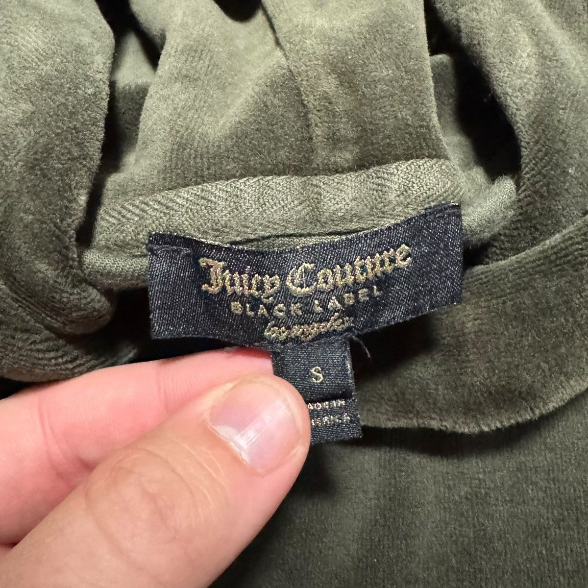 Juicy Couture Juicy Couture Velour Green Oversized S Stained Hoodie Size S / US 4 / IT 40 - 7 Thumbnail