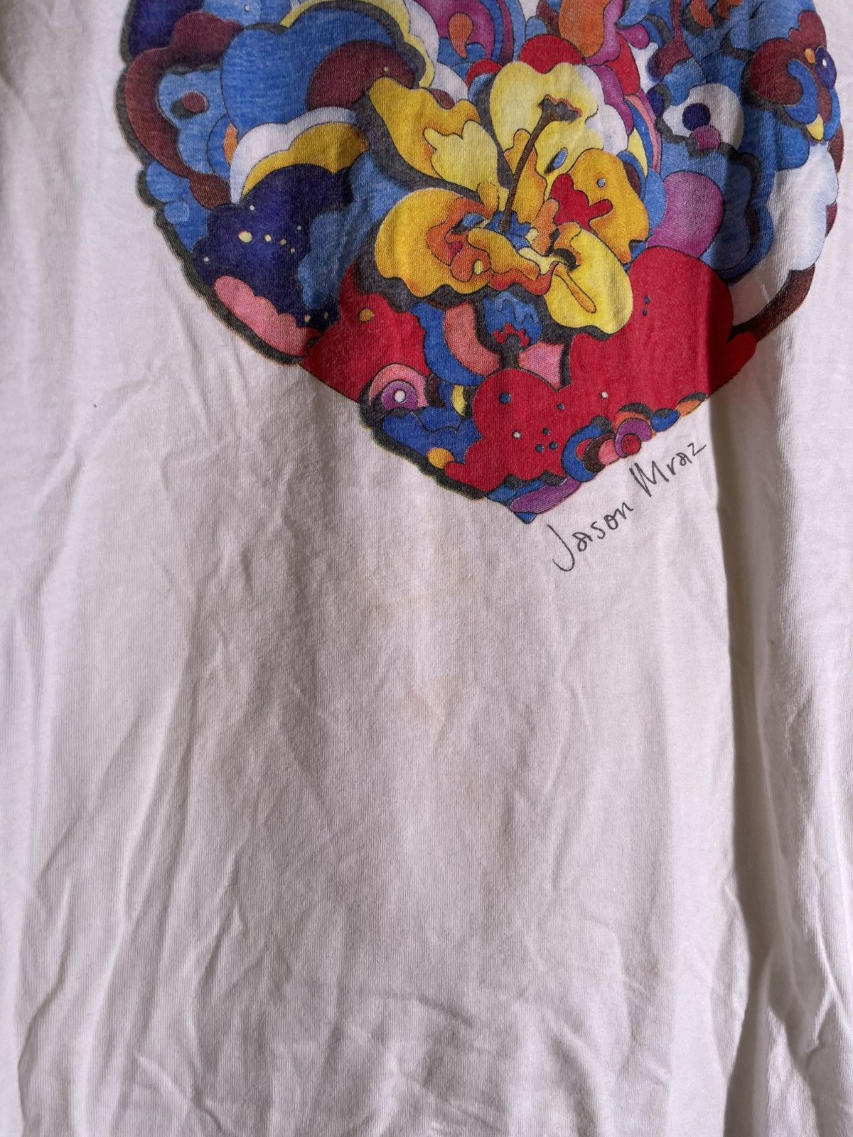 Band Tees 2000’s Y2K VTG Vintage Jason Mraz Heart Art Band Tee Shirt Size US S / EU 44-46 / 1 - 4 Thumbnail