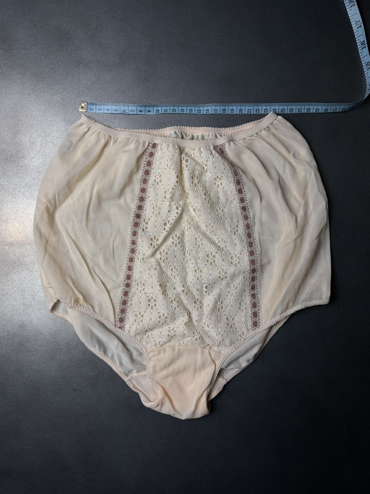 Marks & Spencer × Vintage 1960s Lace Trim Granny Panties Vintage St. Michaels High Wai Size ONE SIZE - 4 Thumbnail