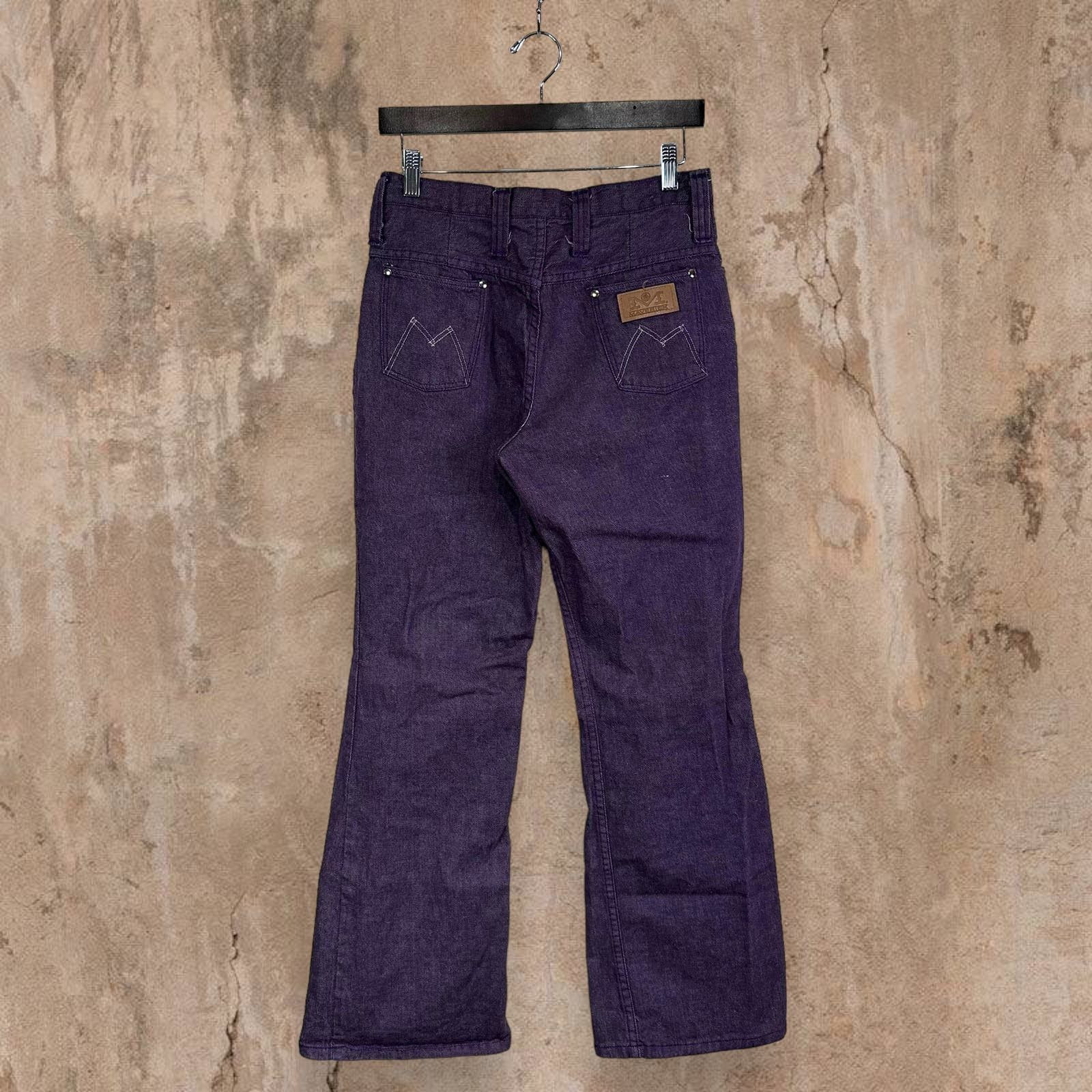 image of Vintage Maverick Jeans Purple Made Usa Flared Bootcut 80S, Men's (Size 30)