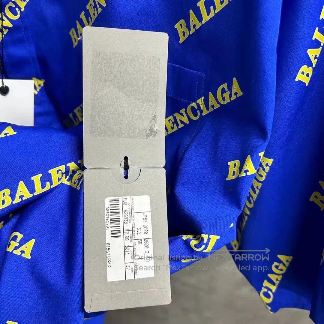 Balenciaga Balenciaga Logo Print Short Sleeve Shirt. Size US XS / EU 42 / 0 - 7 Thumbnail
