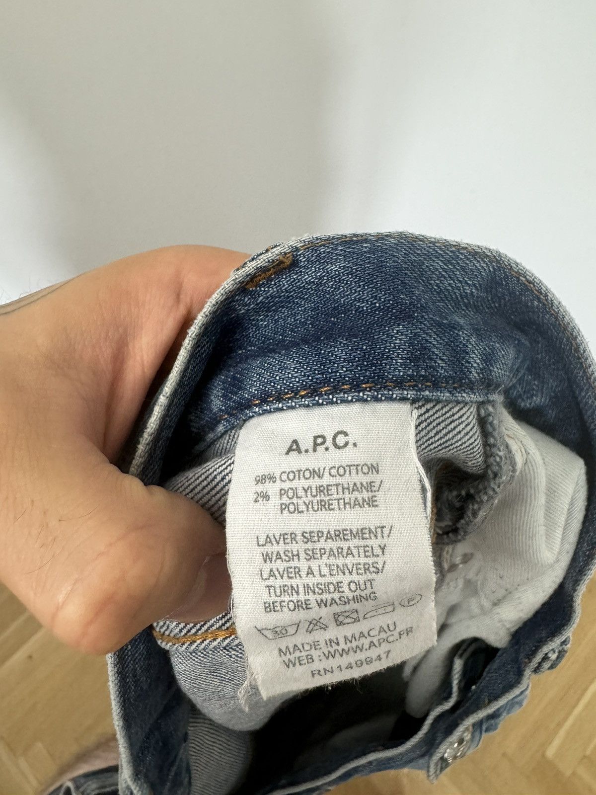 A.P.C. APC Skinny Fit Denim Jeans High Quality Blue Rare Casual Size US 33 - 6 Thumbnail