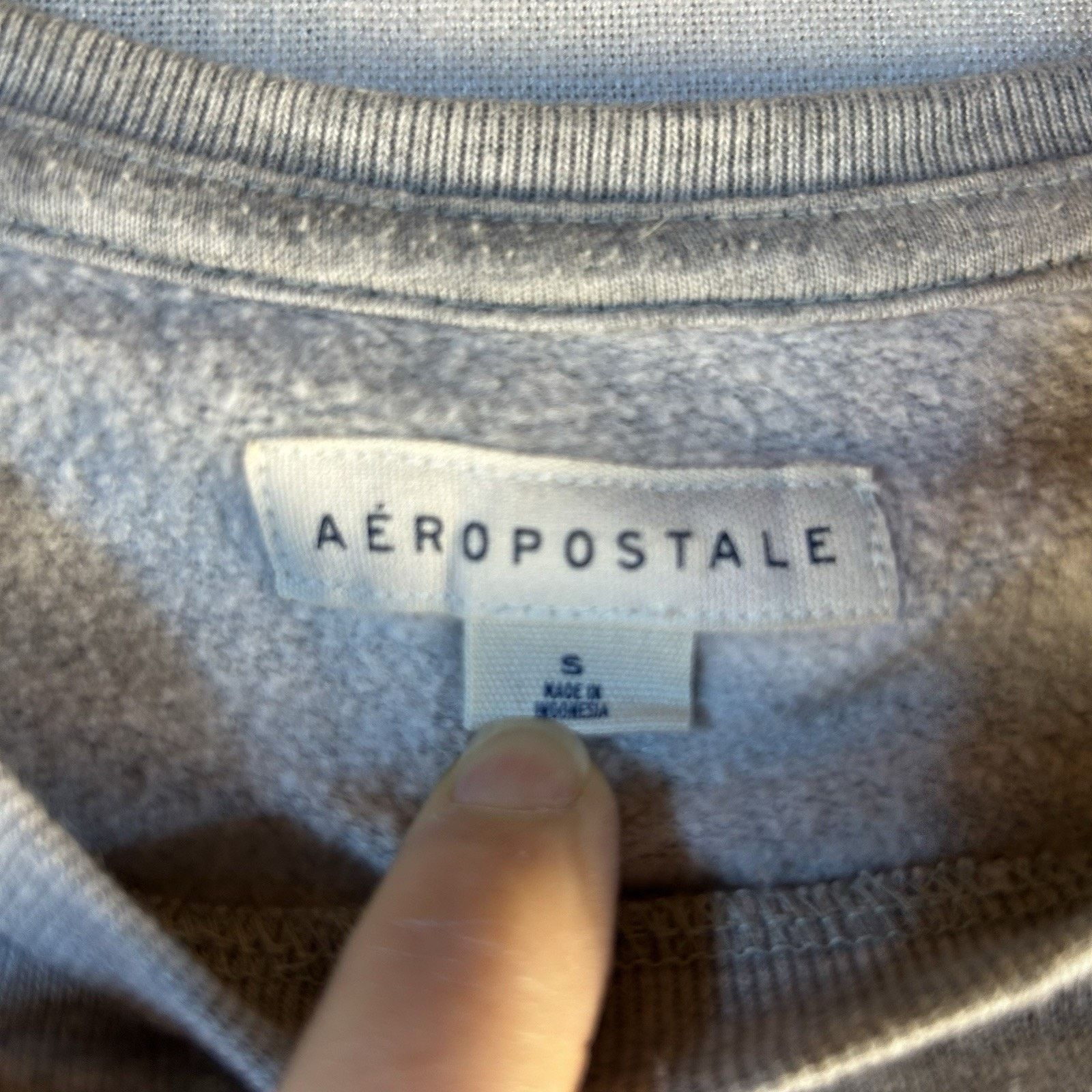 Aeropostale Aeropostale NY Gray Pullover Sweatshirt S Crewneck Size S / US 4 / IT 40 - 3 Thumbnail