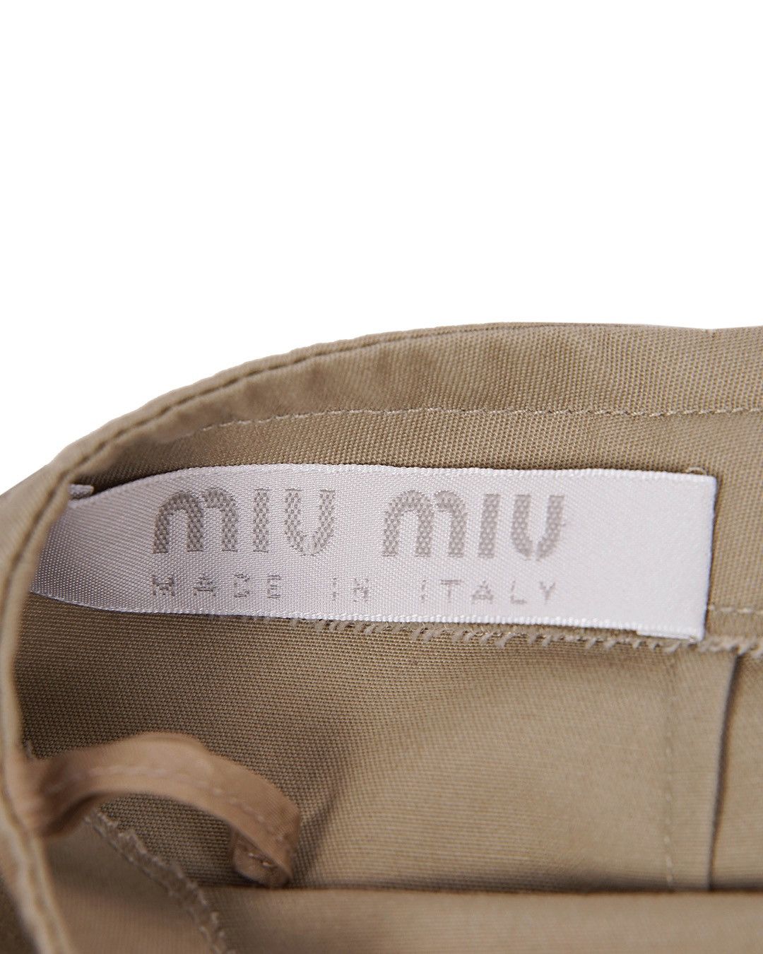 Miu Miu Miu Miu S/S1998 Mini Skirt in Khaki Size 27" / US 4 / IT 40 - 3 Thumbnail