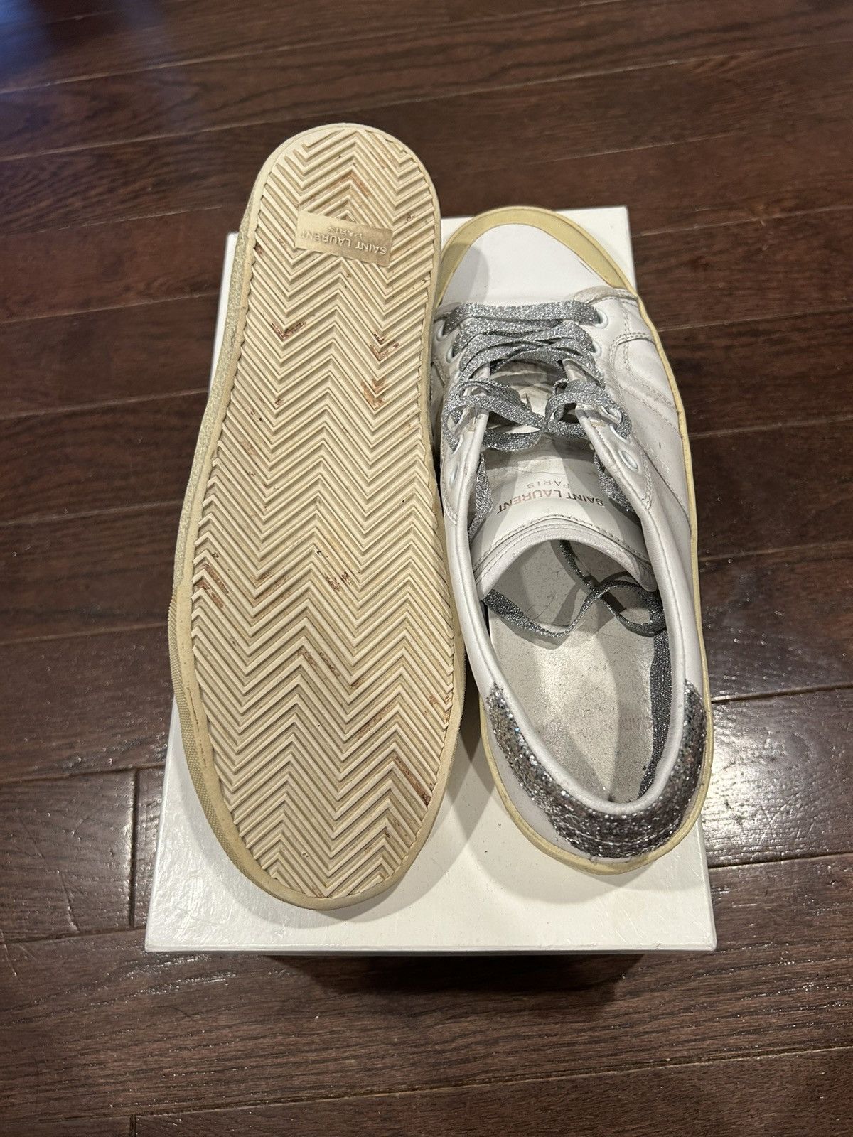 Saint Laurent Paris Saint Laurent Shiny Sneakers Size US 9.5 / EU 42-43 - 4 Thumbnail
