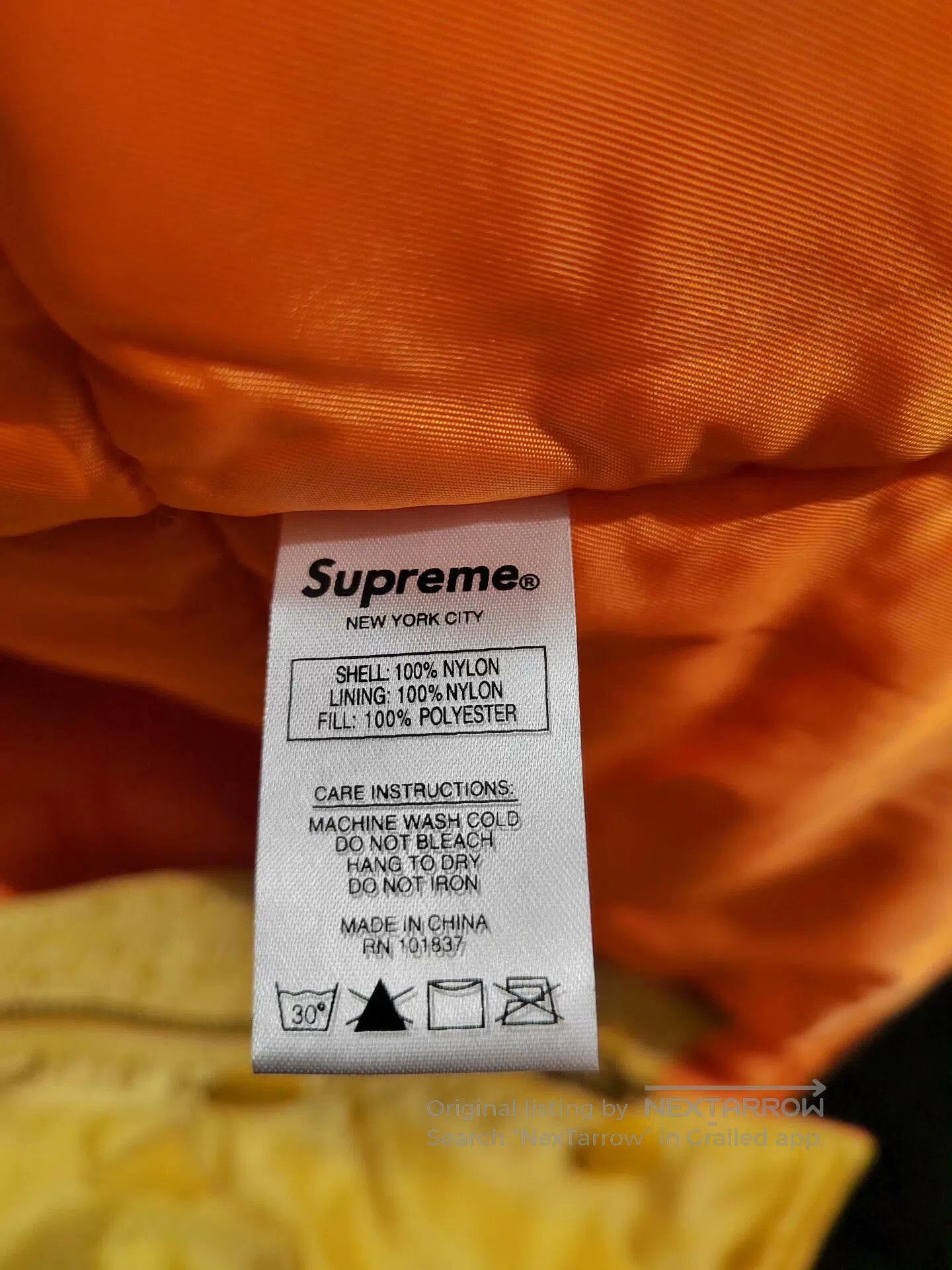 Supreme Supreme N-3B Parka Yellow S Size. Size US S / EU 44-46 / 1 - 8 Thumbnail