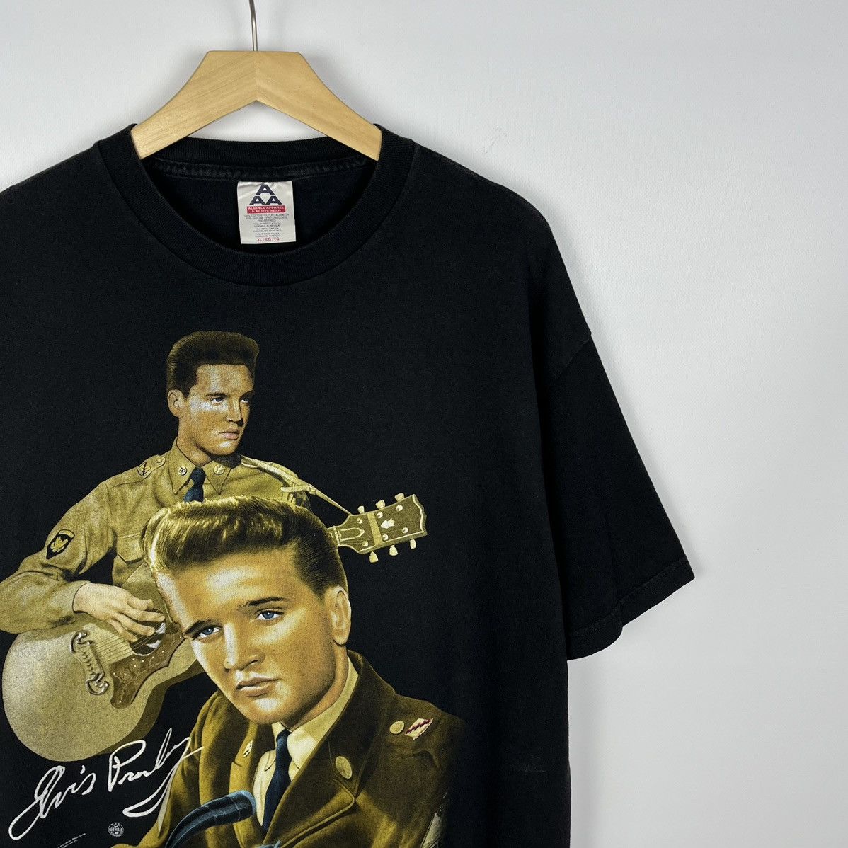 Band Tees × Vintage Vintage Elvis Presley rock n roll singer tee 1996 Size US XL / EU 56 / 4 - 2 Thumbnail