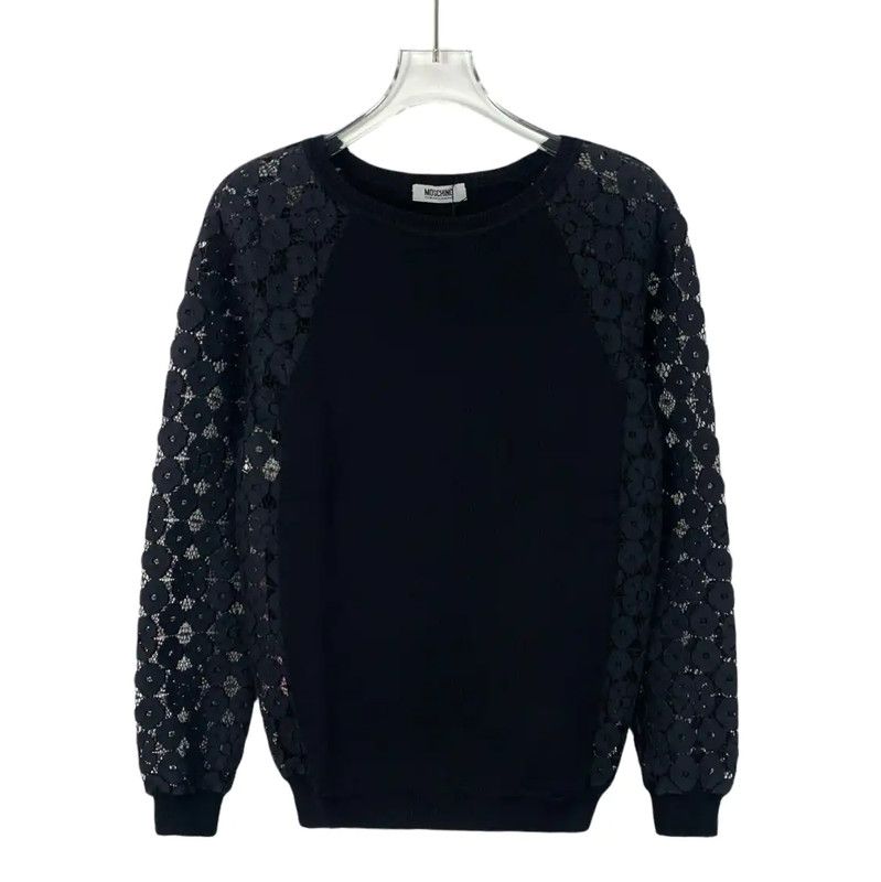 Moschino Moschino Black Cotton Ladies Sweater 0089 Size M / US 6-8 / IT 42-44 - 1 Thumbnail
