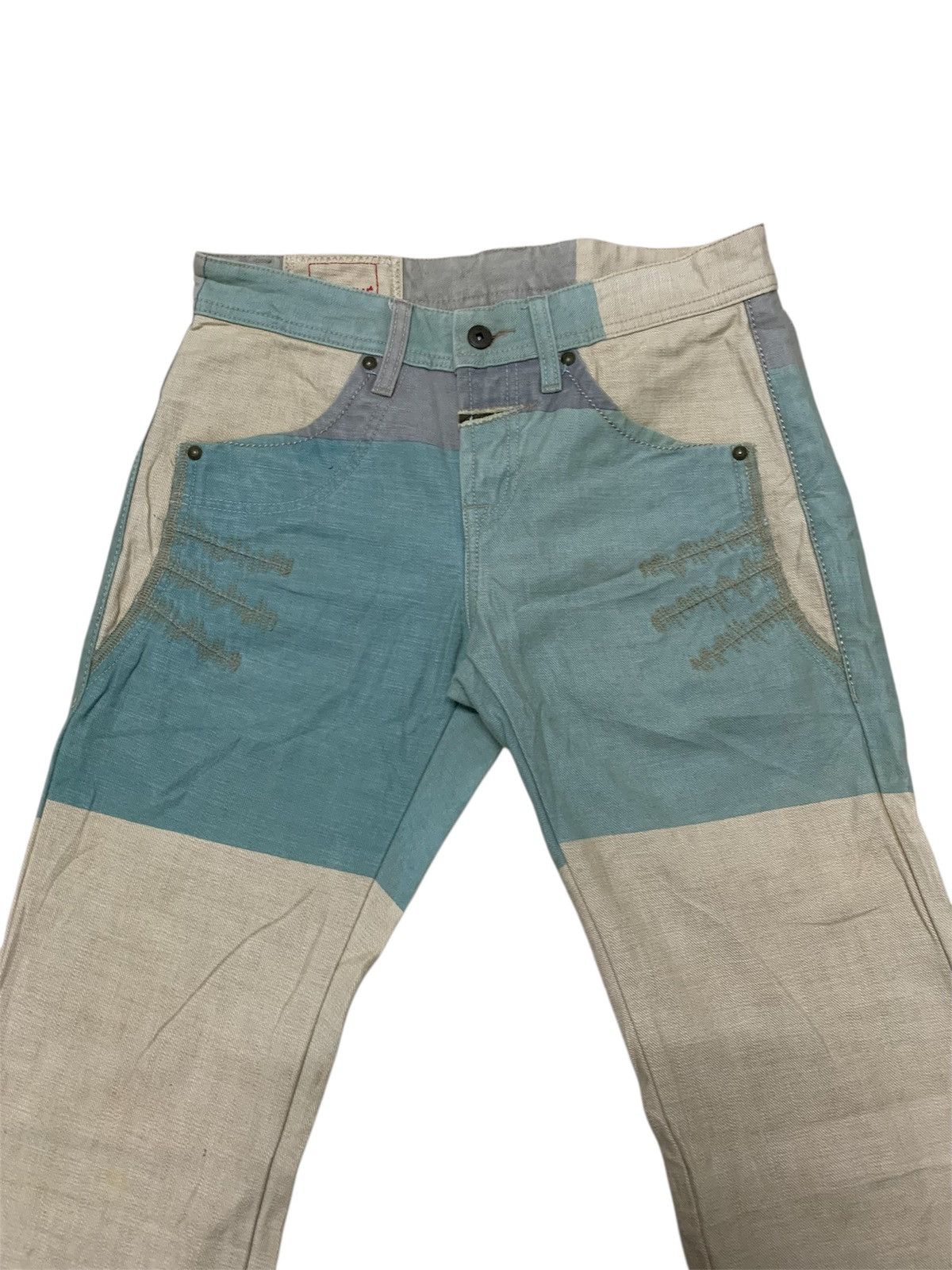 Marithe + Francois Girbaud MARITHE FRANCOIS GIRBAUD COLOUR BLOCK DENIM JEANS Size US 31 - 2 Thumbnail
