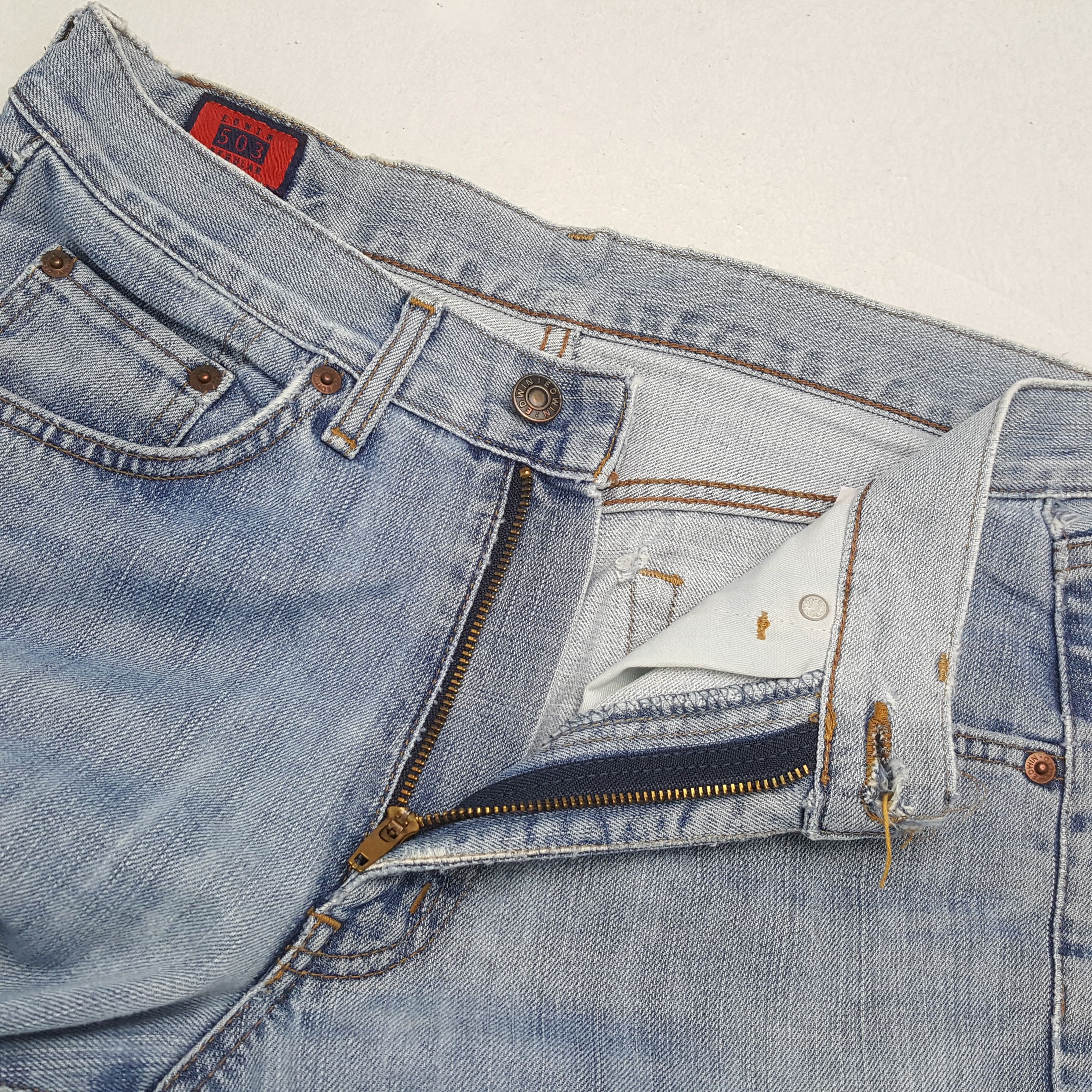 Edwin × Vintage Vintage EDWIN American Punk Style Distressed Denim Jean Size US 28 / EU 44 - 12 Thumbnail