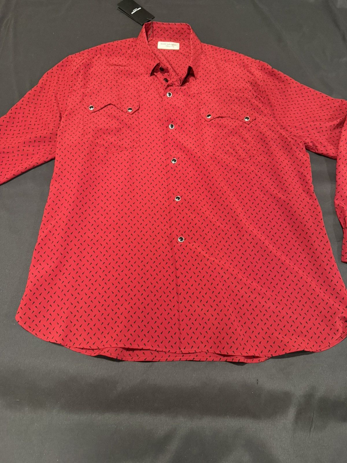 Saint Laurent Paris Saint Laurent mens silk western shirt. 43/17/XL. $1190 Size US XL / EU 56 / 4 - 8 Thumbnail