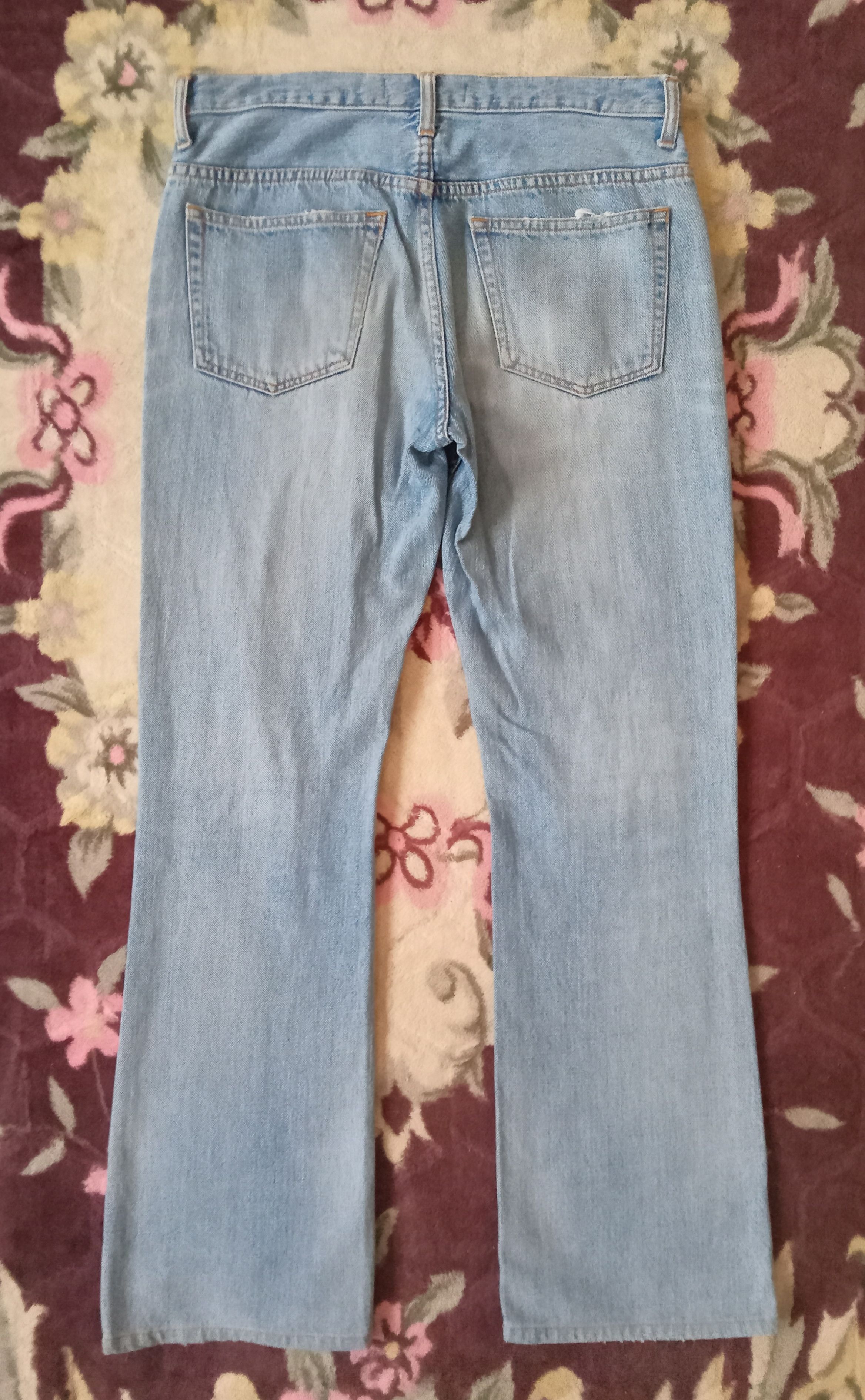 Japanese Brand × Yohji Yamamoto Vintage Ined Homme Distressed Flare Jeans Size US 32 / EU 48 - 2 Thumbnail