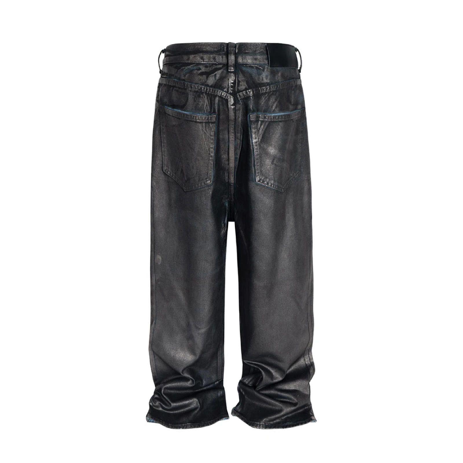 Japanese Brand Black Diamond Wax Denim Jeans Size US 32 / EU 48 - 4 Thumbnail