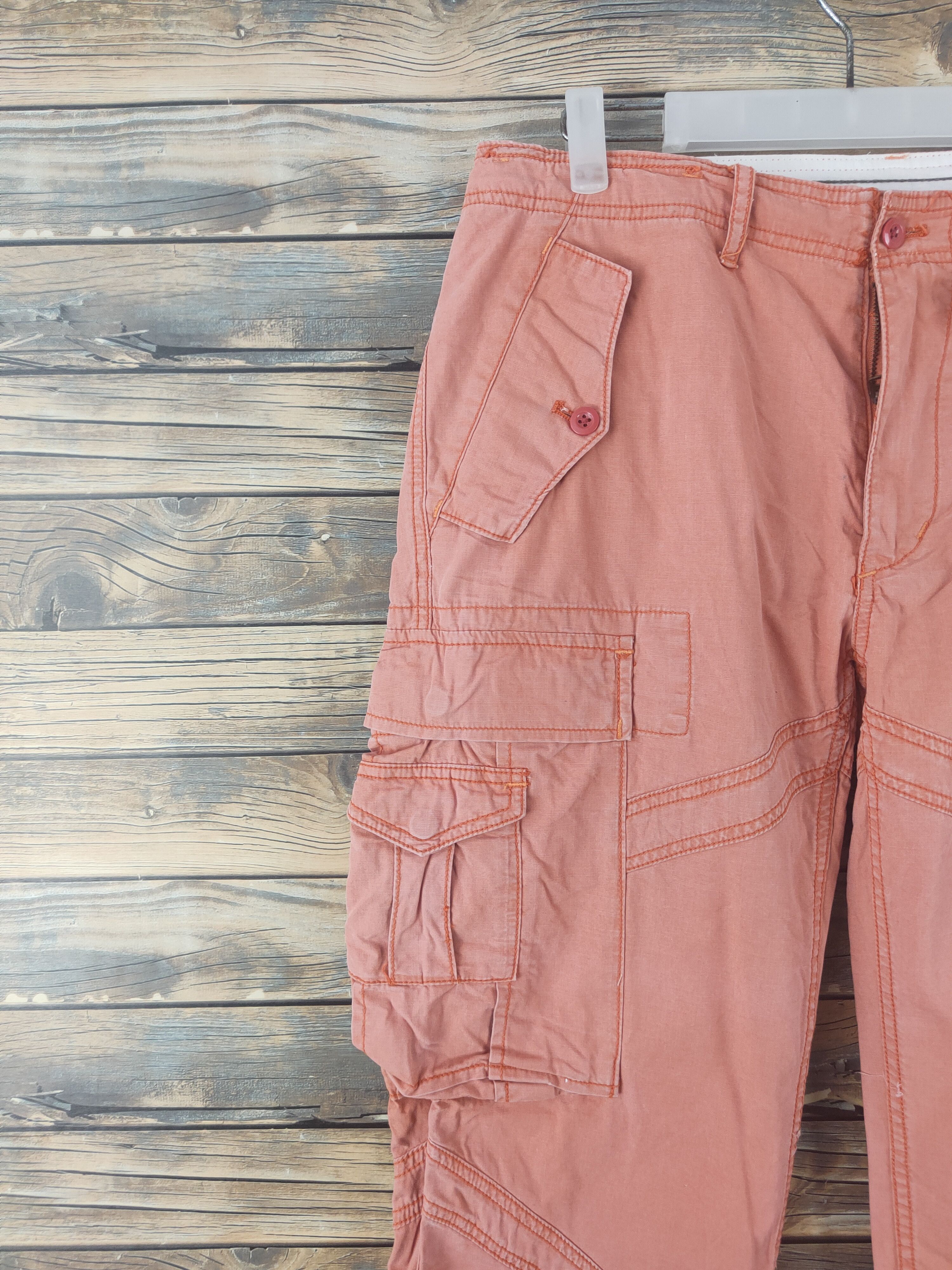 Polo Ralph Lauren DL Polo by Ralph Lauren Orange Multipocket Cargo Pants #2037 Size US 32 / EU 48 - 3 Thumbnail