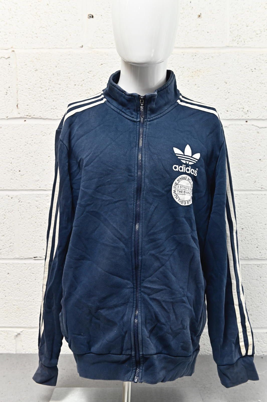 Adidas Adidas Classic Blue Zip-Up Jacket Mens Size L Size US L / EU 52-54 / 3 - 1 Thumbnail