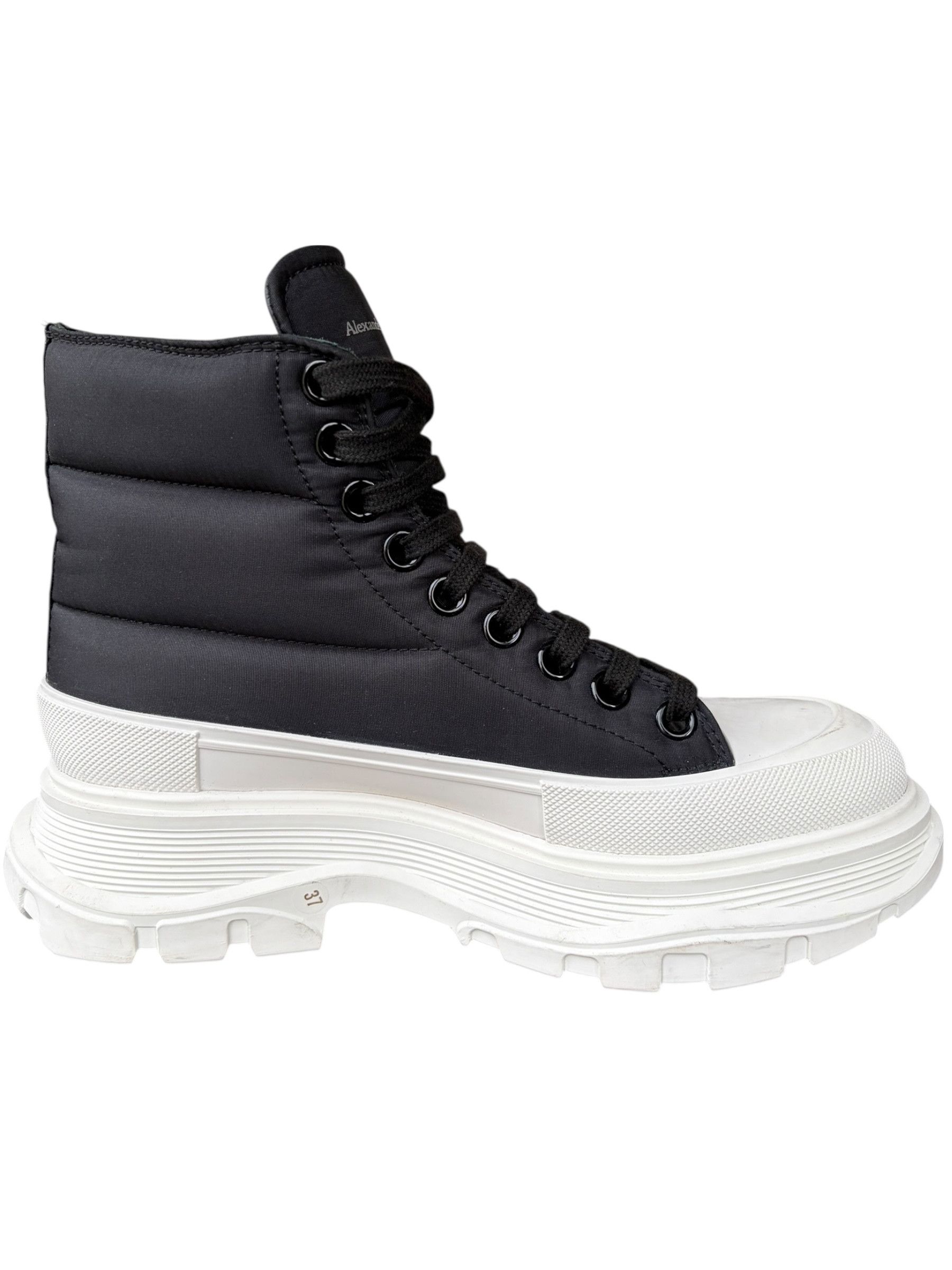 Alexander McQueen Alexander McQueen Black Puffer Slick High-Top Sneakers Size US 7 / IT 37 - 5 Thumbnail
