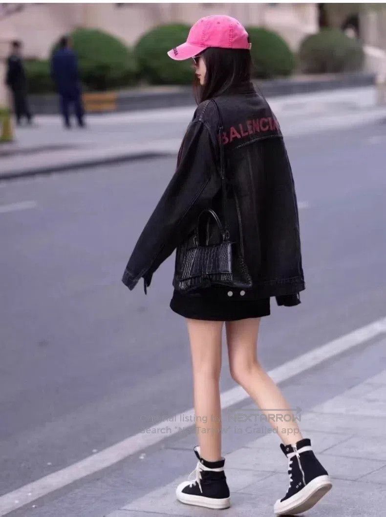 Balenciaga Balenciaga Distressed Logo Denim Jacket Size XXS / US 00 / IT 34 - 8 Thumbnail
