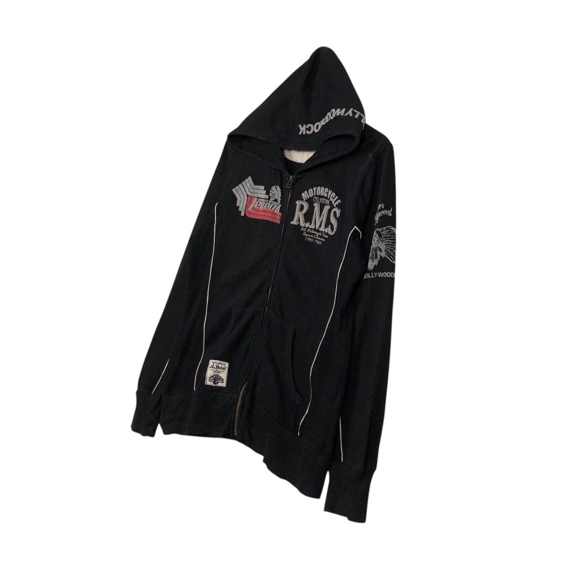 Japanese Brand Vintage R Spirit Motorcycle Graphic Zip Hoodie Black Size US L / EU 52-54 / 3 - 3 Thumbnail