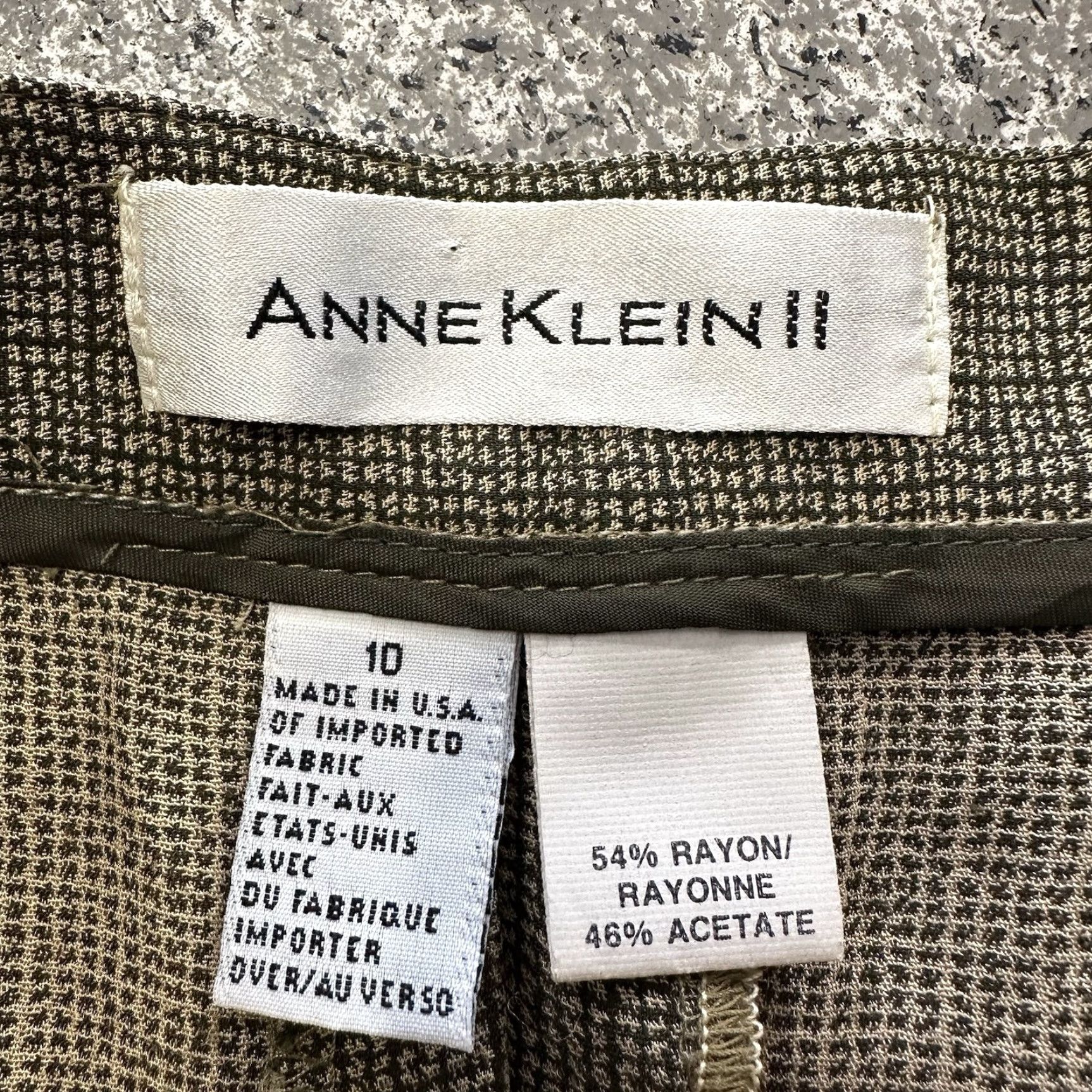 Anne Klein Anne Klein Dress Pants Womens 10 Houndstooth High Waist Pleated Flat Front Brown 90s Dress Pants Womens 10 Size 32" / US 10 / IT 46 - 4 Thumbnail