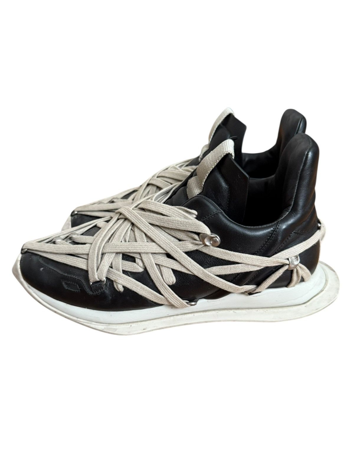 Rick Owens Maximal Megalace Leather Runner Size US 10 / EU 43 - 4 Thumbnail