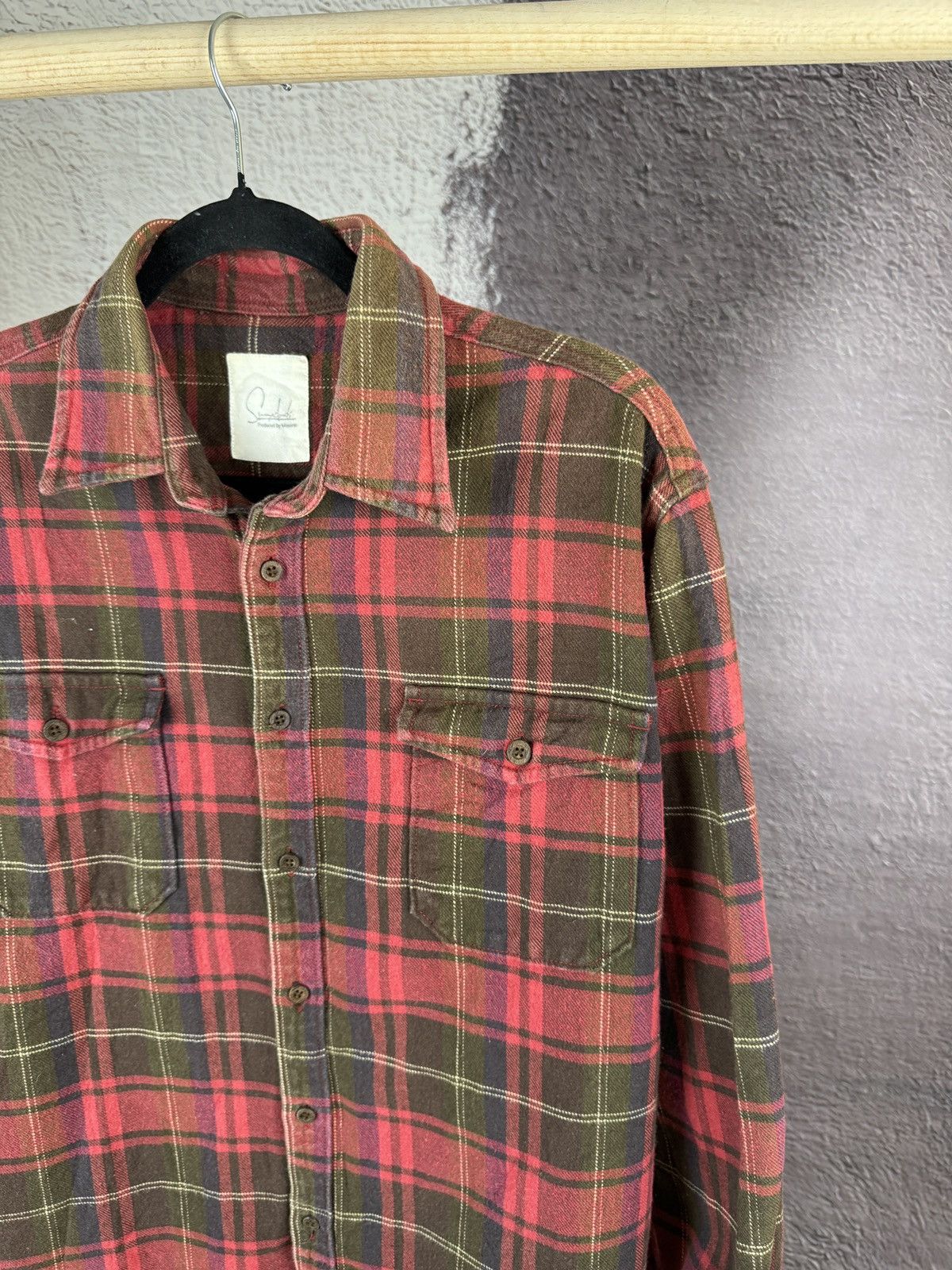 Flannel Sunny Clouds pruduced by Felissimo vintage flannel shirt Size US M / EU 48-50 / 2 - 4 Thumbnail