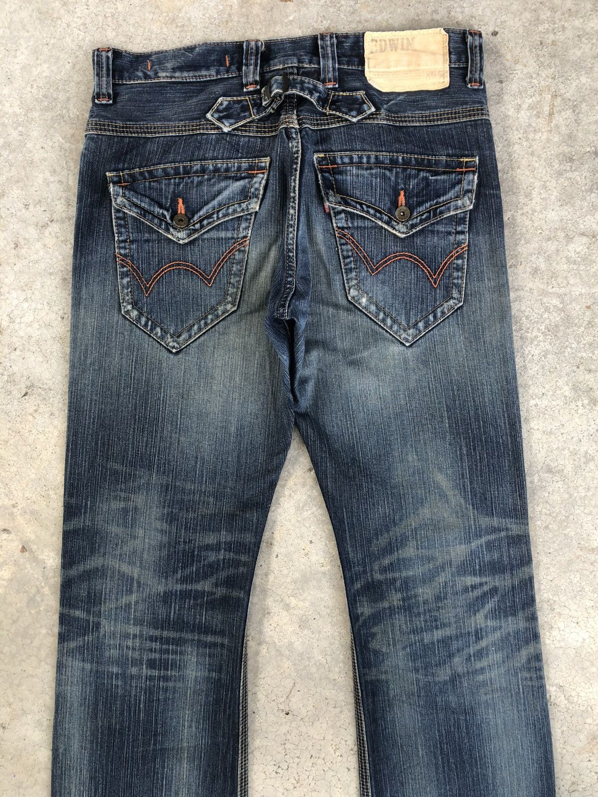 If Six Was Nine Japanese Edwin Bootcut Flare Distressed Jeans Size US 34 / EU 50 - 10 Thumbnail