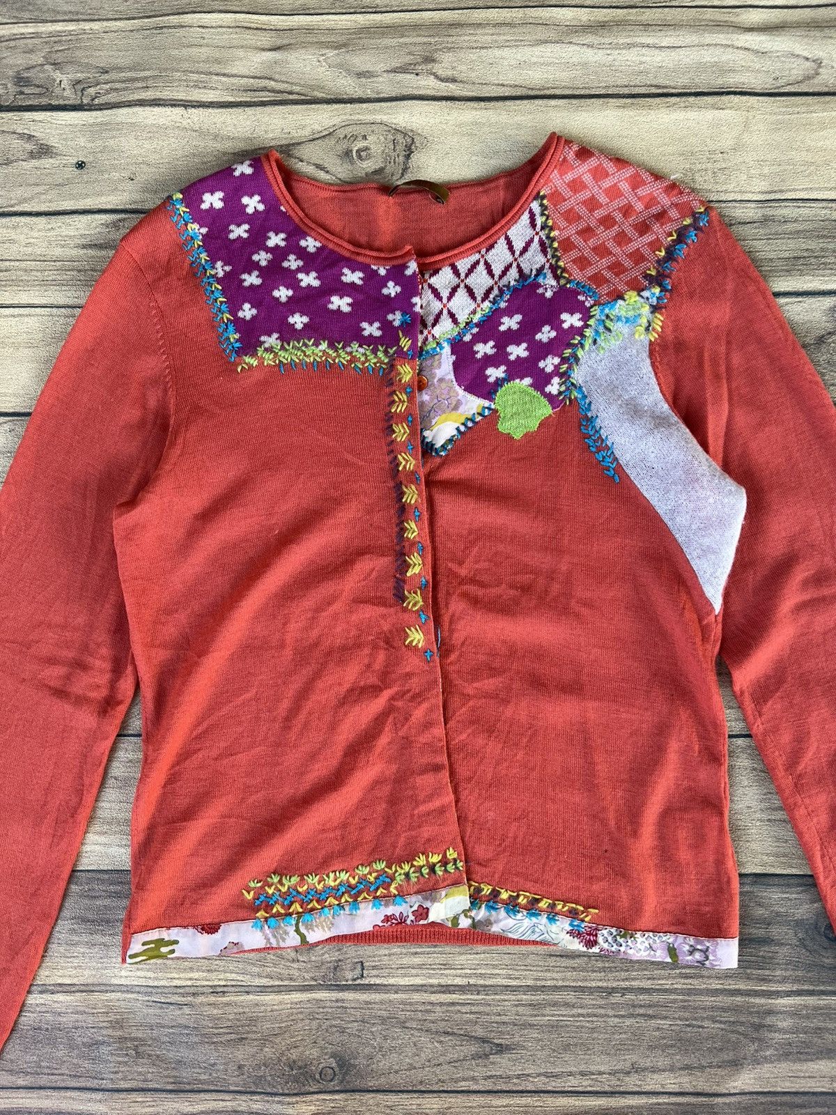 Kenzo Kenzo jungle cardigan patchwork design Size M / US 6-8 / IT 42-44 - 2 Thumbnail