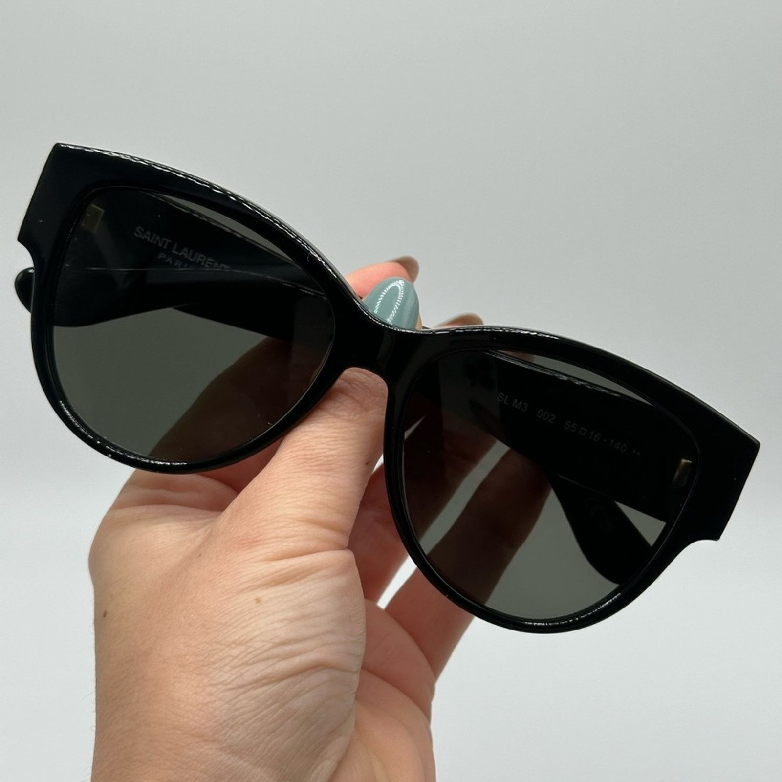 Yves Saint Laurent BRAND NEW SAINT LAURENT SUNGLASSES SLM3 092 Black Grey Women Size ONE SIZE - 9 Thumbnail