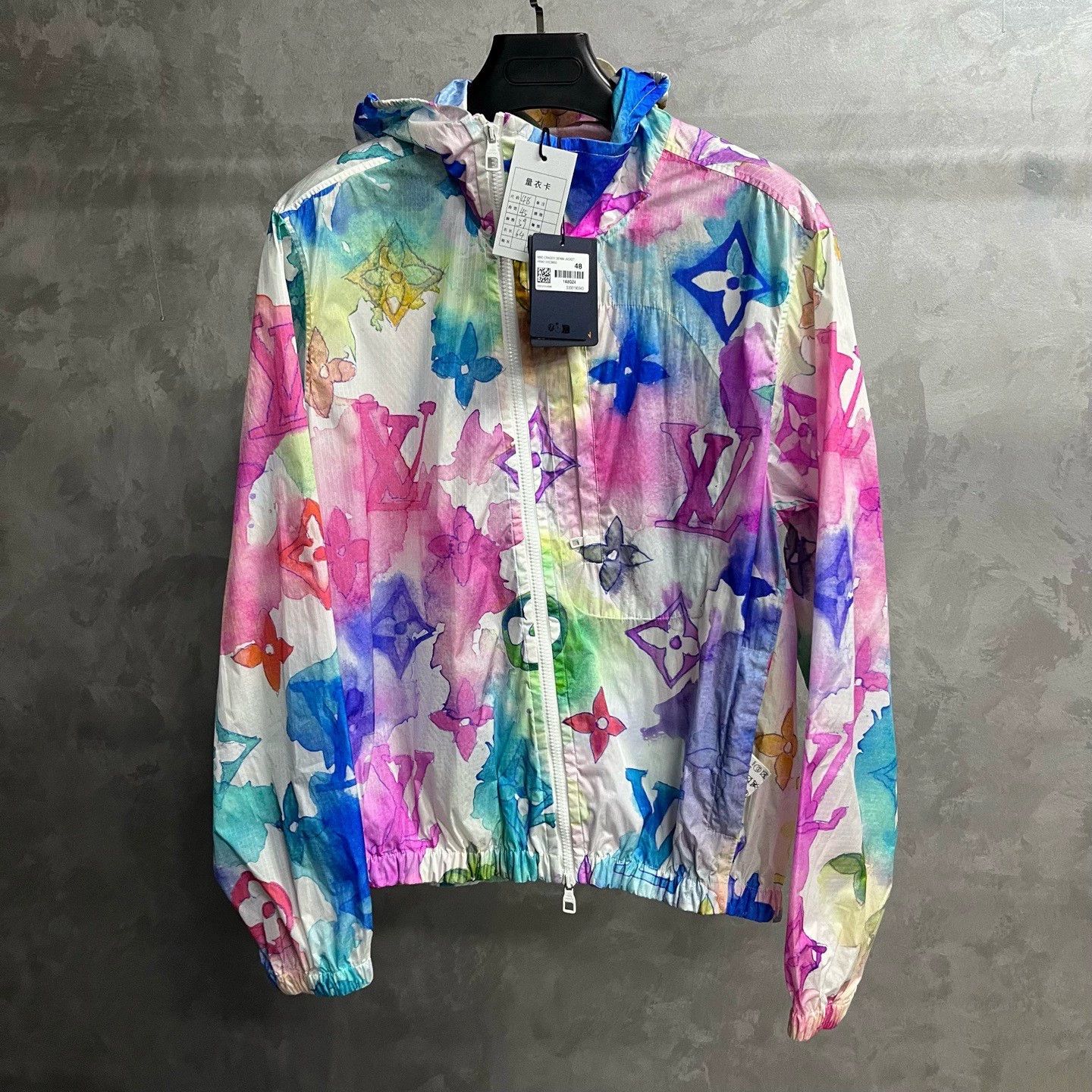 louis vuitton floral print windbreaker jacket