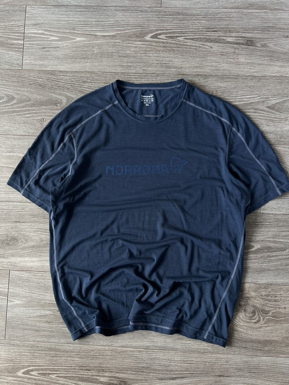 Norrona ‼️Norrona Big Logo Merino Wool Outdoor Equaliser Mens Tee‼️ Size US XXL / EU 58 / 5 - 14 Thumbnail