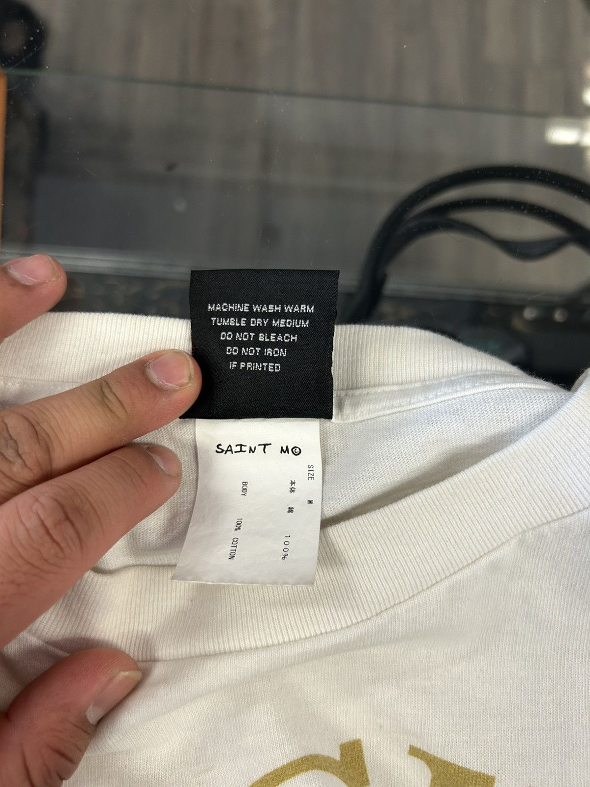 Saint Michael SAINT Mxxxxxx Oh Shit T-Shirt 'White' Size US M / EU 48-50 / 2 - 4 Thumbnail