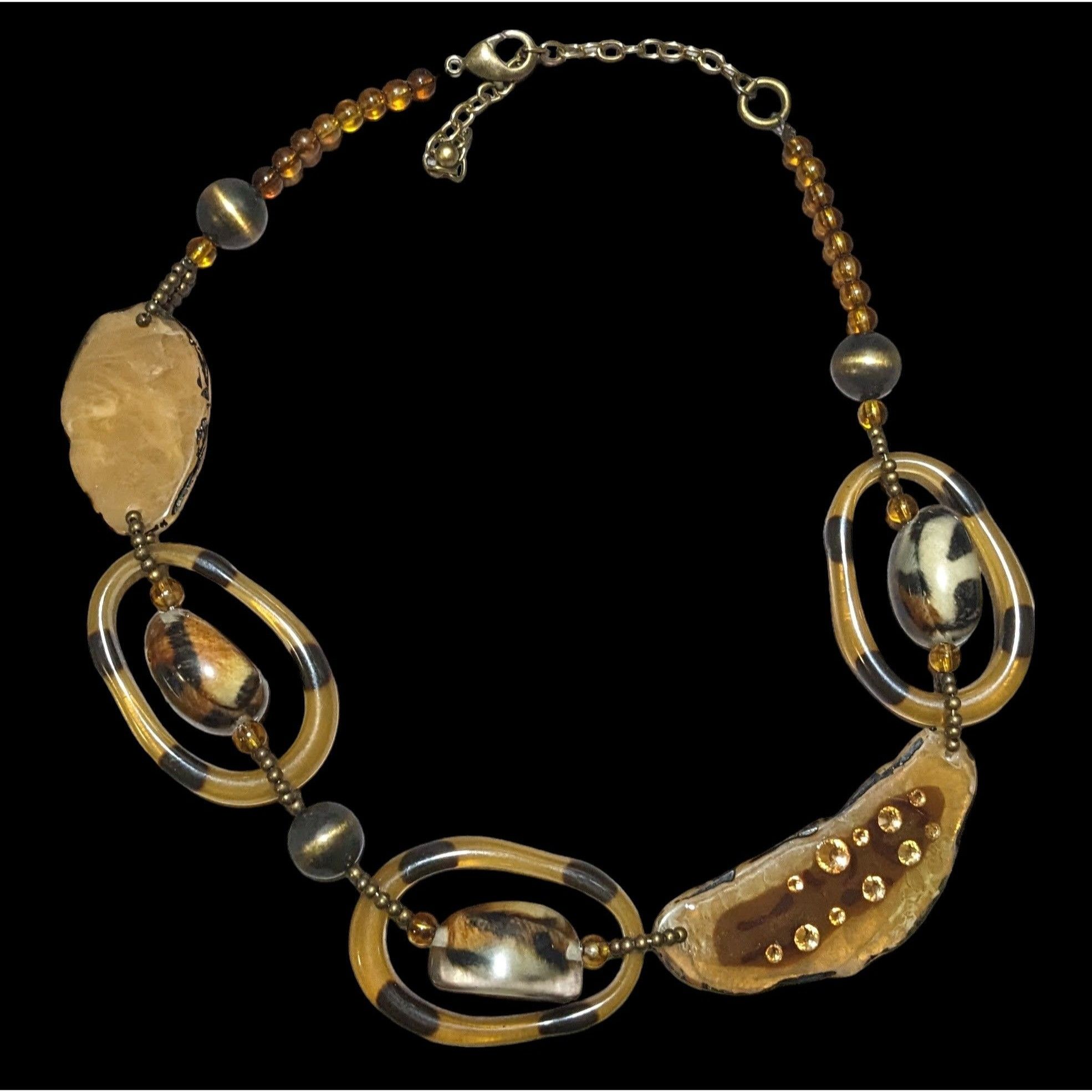 Other Abstract Retro Tortoise Asymmetrical Necklace Size ONE SIZE - 1 Thumbnail