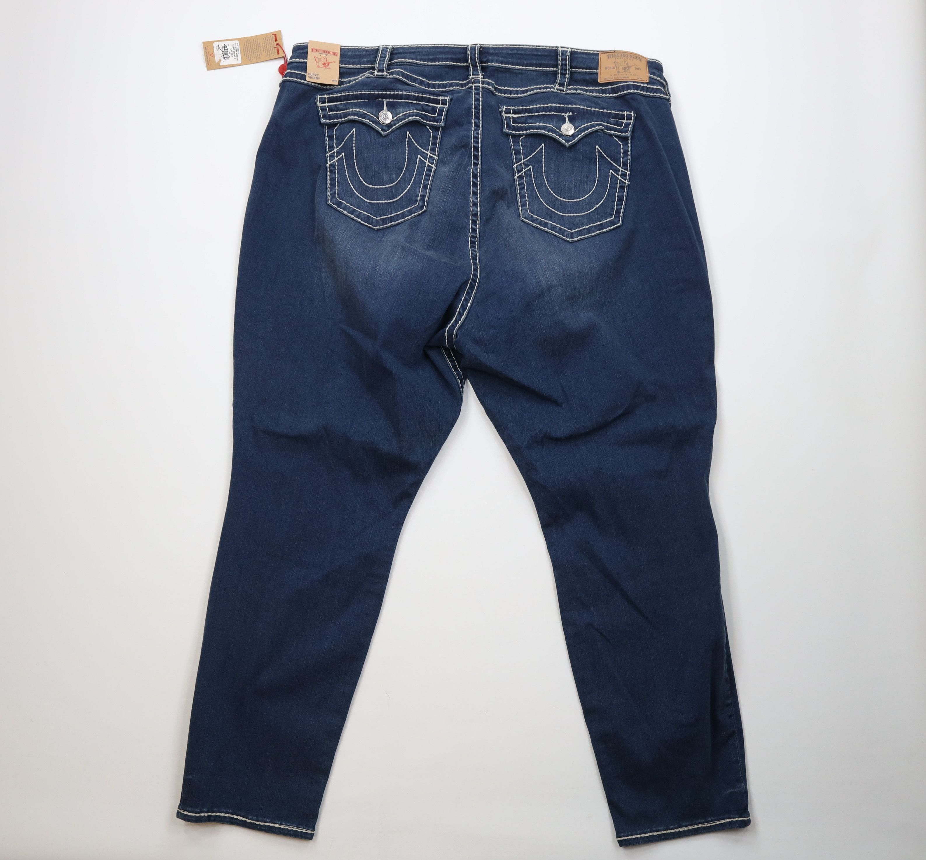 True Religion New True Religion Stitch Curvy Skinny Flap Big T Denim Jeans Size 34" / US 12 / IT 48 - 9 Thumbnail