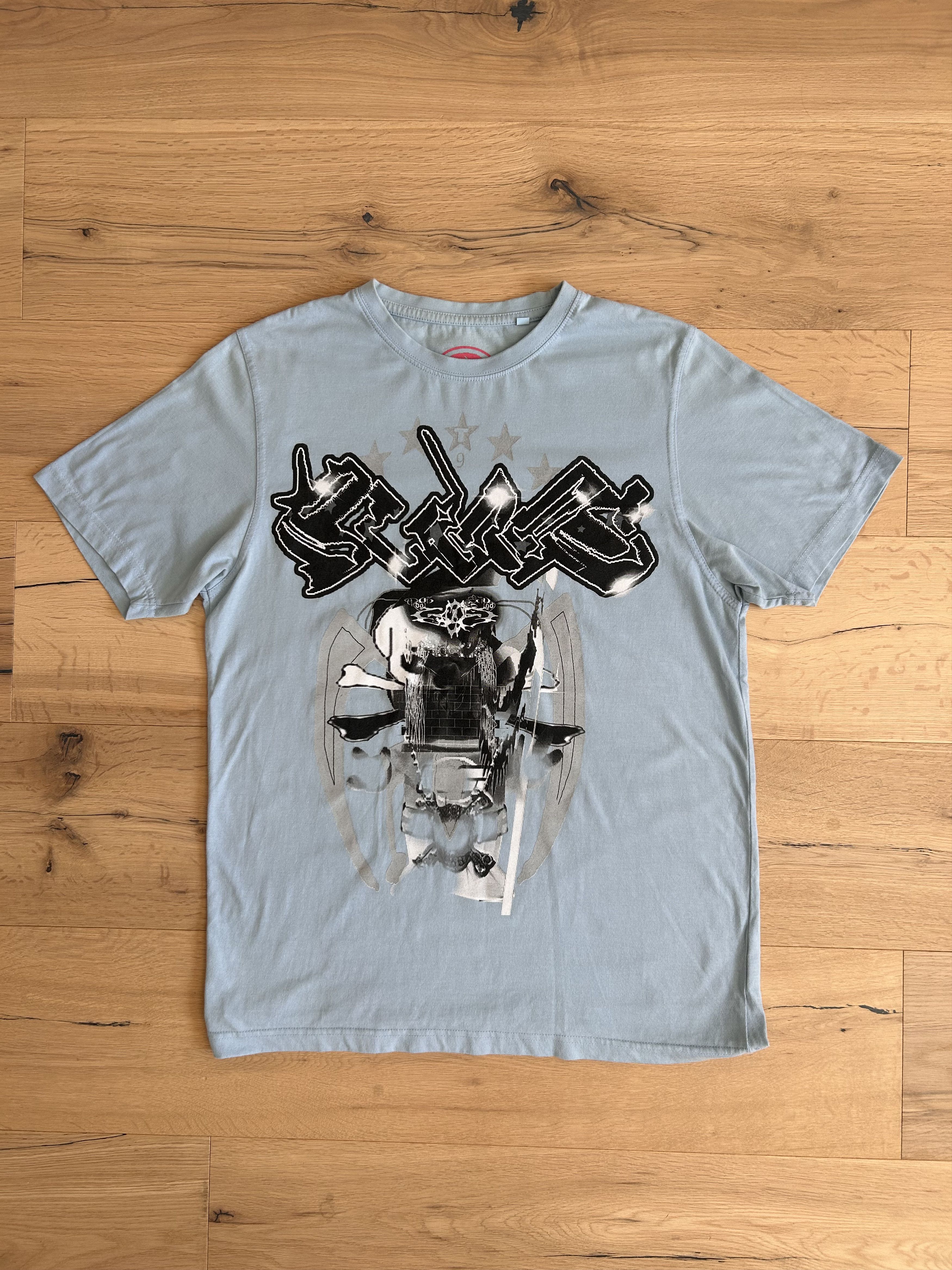 Drain Gang Bladee/Drain Gang "Virus" Tee (2018) Light Blue Size US M / EU 48-50 / 2 - 1 Thumbnail
