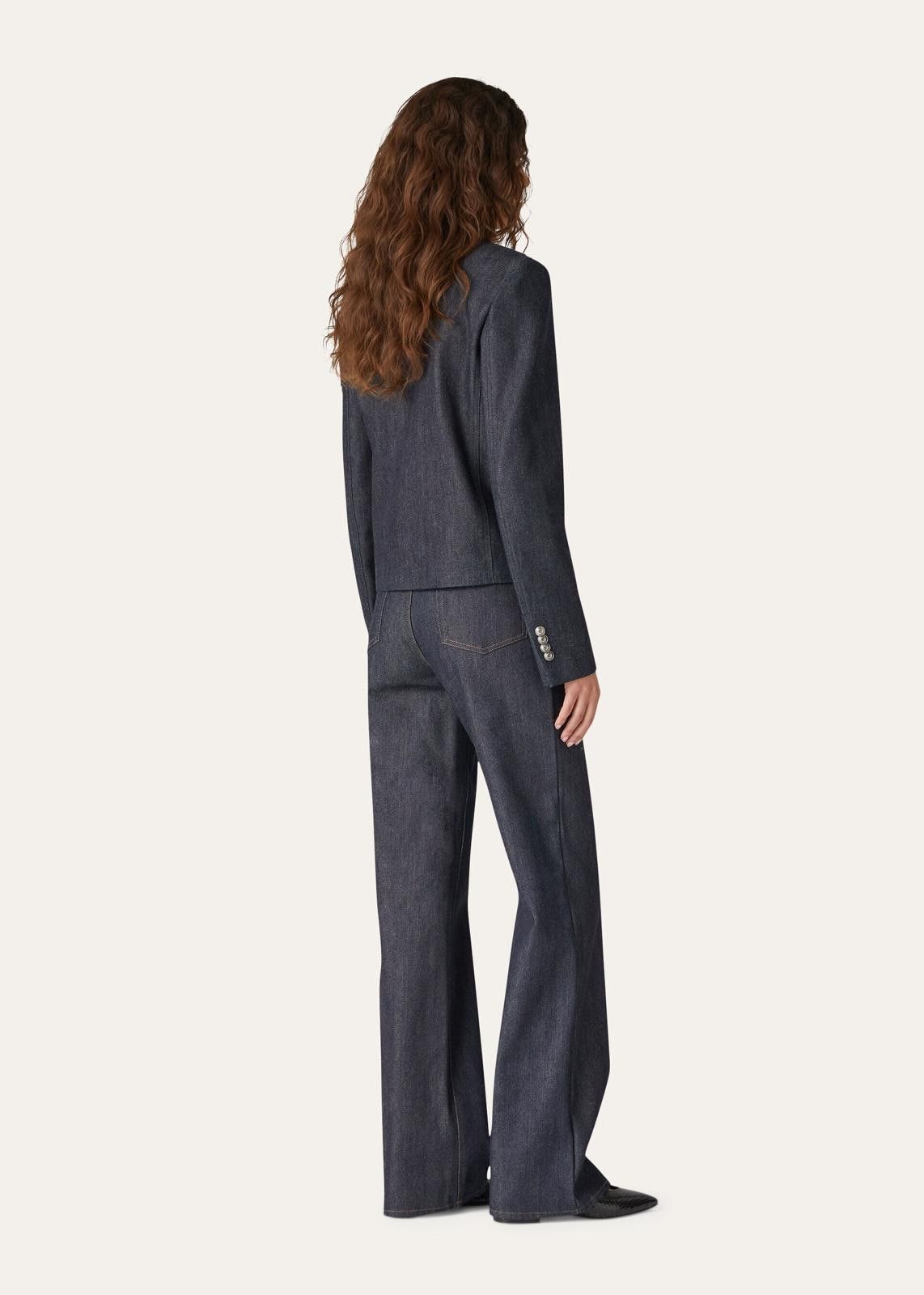 Loro Piana o1srvl11e1224 Ania Denim Jacket in Blue Size L / US 10 / IT 46 - 5 Thumbnail