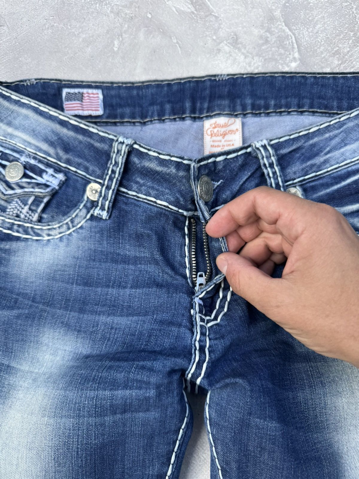 True Religion Vintage True Religion Made in USA Skini Jeans Size 31" - 5 Thumbnail