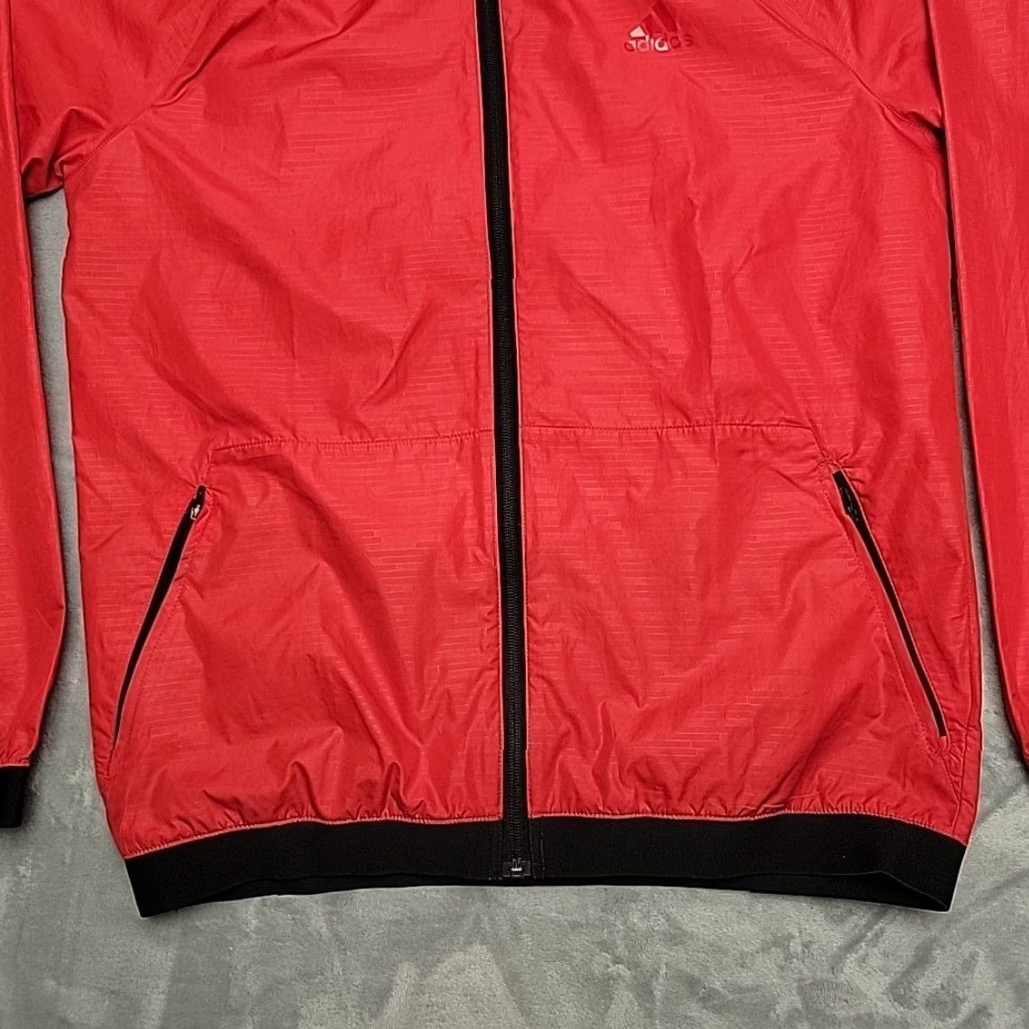 Adidas VINTAGE Adidas Jacket Mens Large Red Hooded Windbreaker Ripstop Outdoor Retro Size US L / EU 52-54 / 3 - 2 Thumbnail