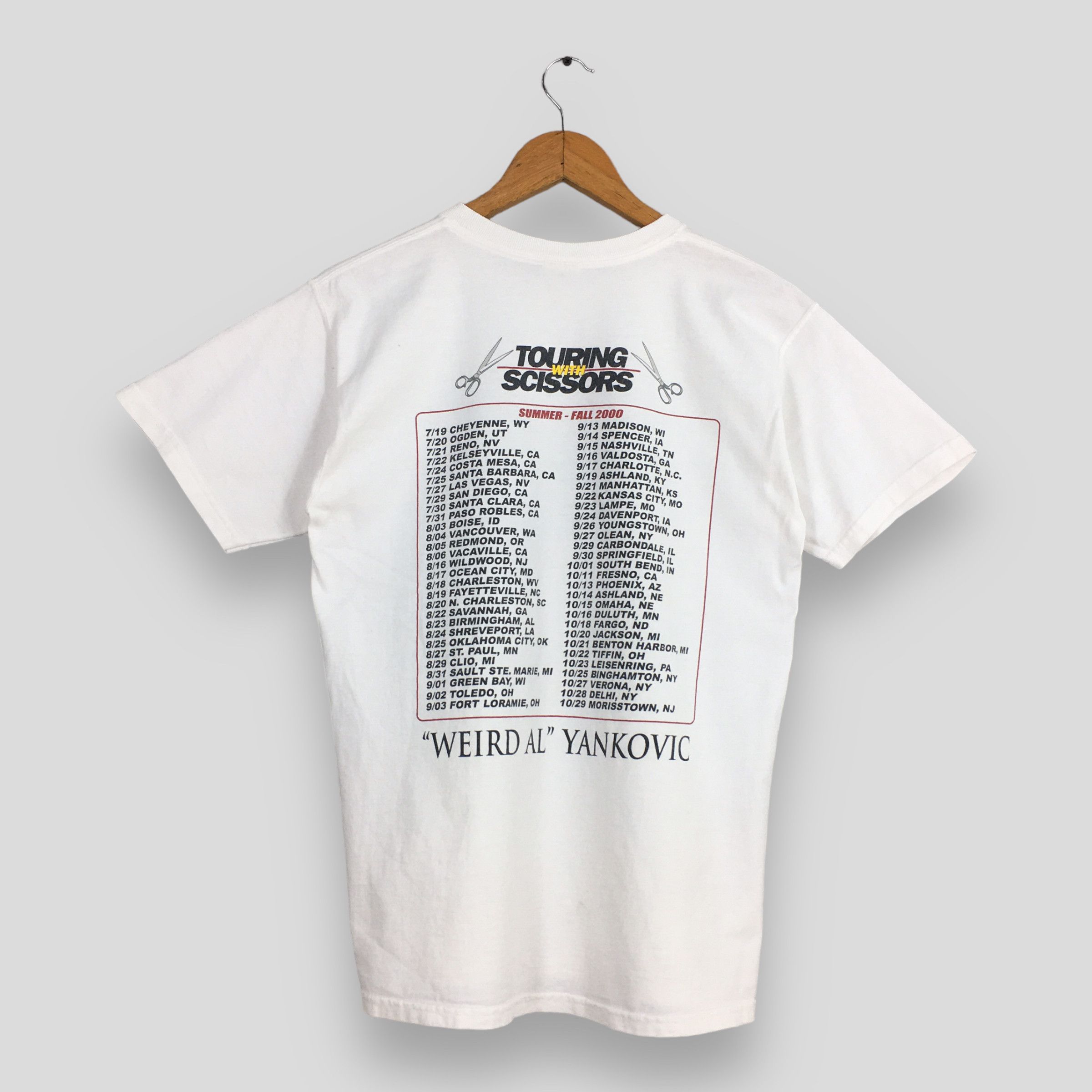 Fruit Of The Loom × Vintage Vintage 90s Weird Al Yankovic Touring Scissors T shirt M Size US M / EU 48-50 / 2 - 6 Thumbnail