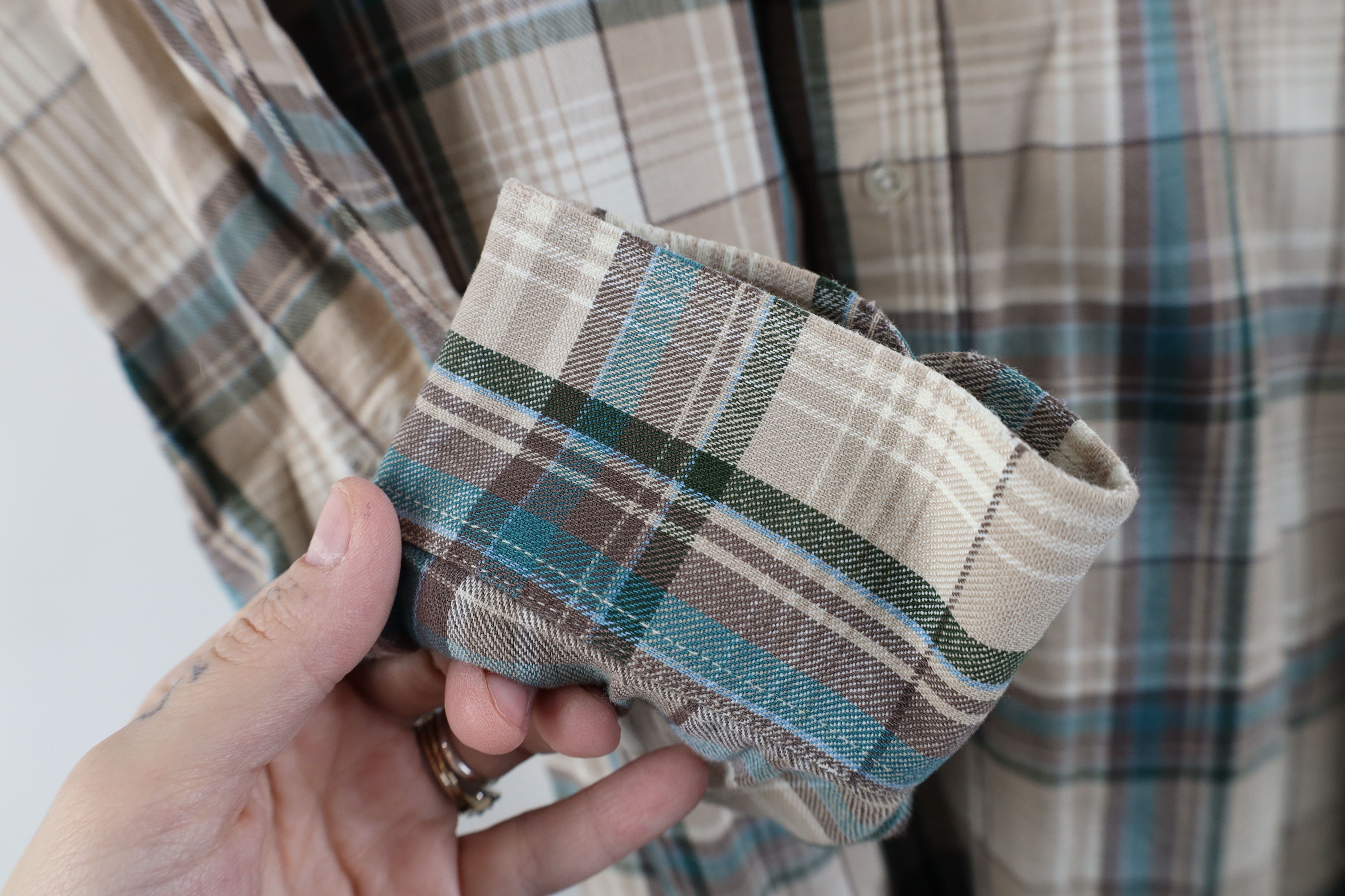 L.L. Bean × Vintage Vintage 90s LL Bean Flannel Collared Button Down Shirt Plaid Size US L / EU 52-54 / 3 - 8 Thumbnail